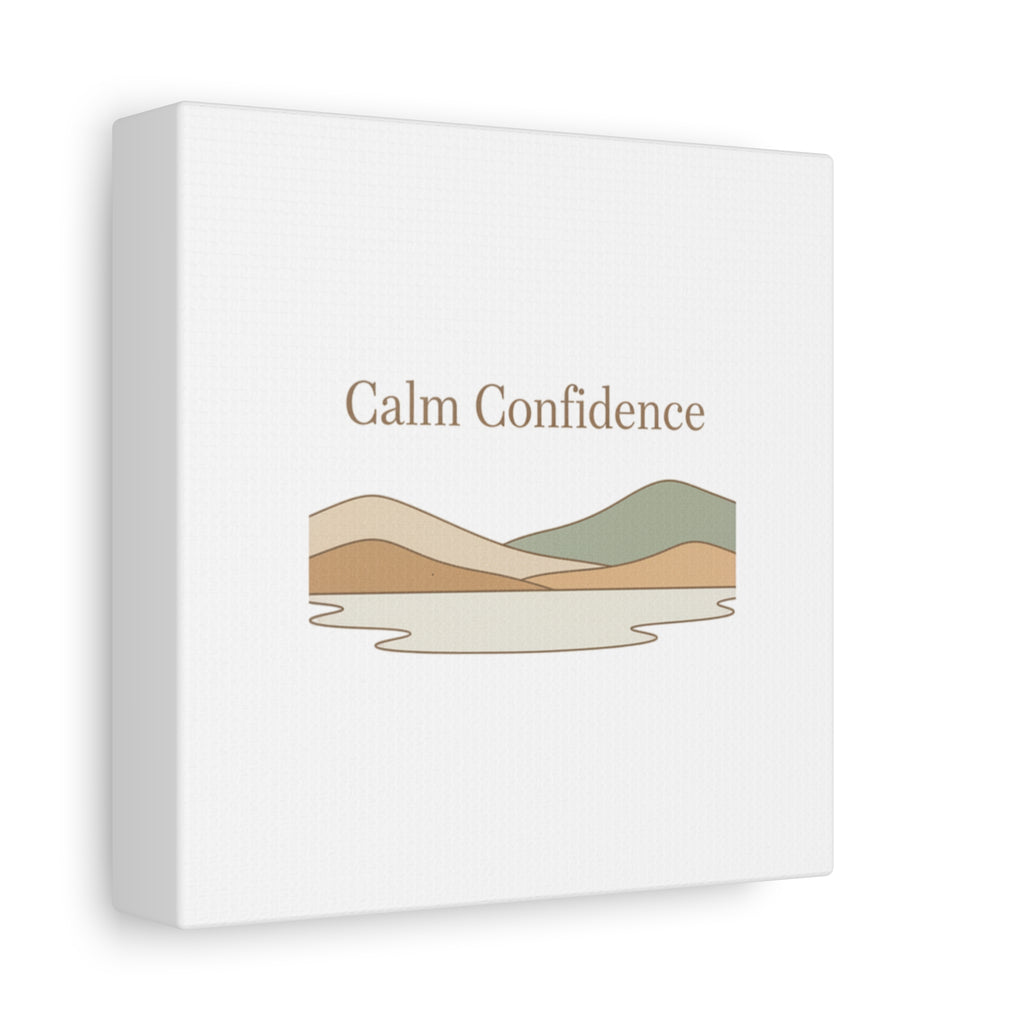 Calm Confidence minimalist landscape Canvas | quiet luxury, neutral minimalist