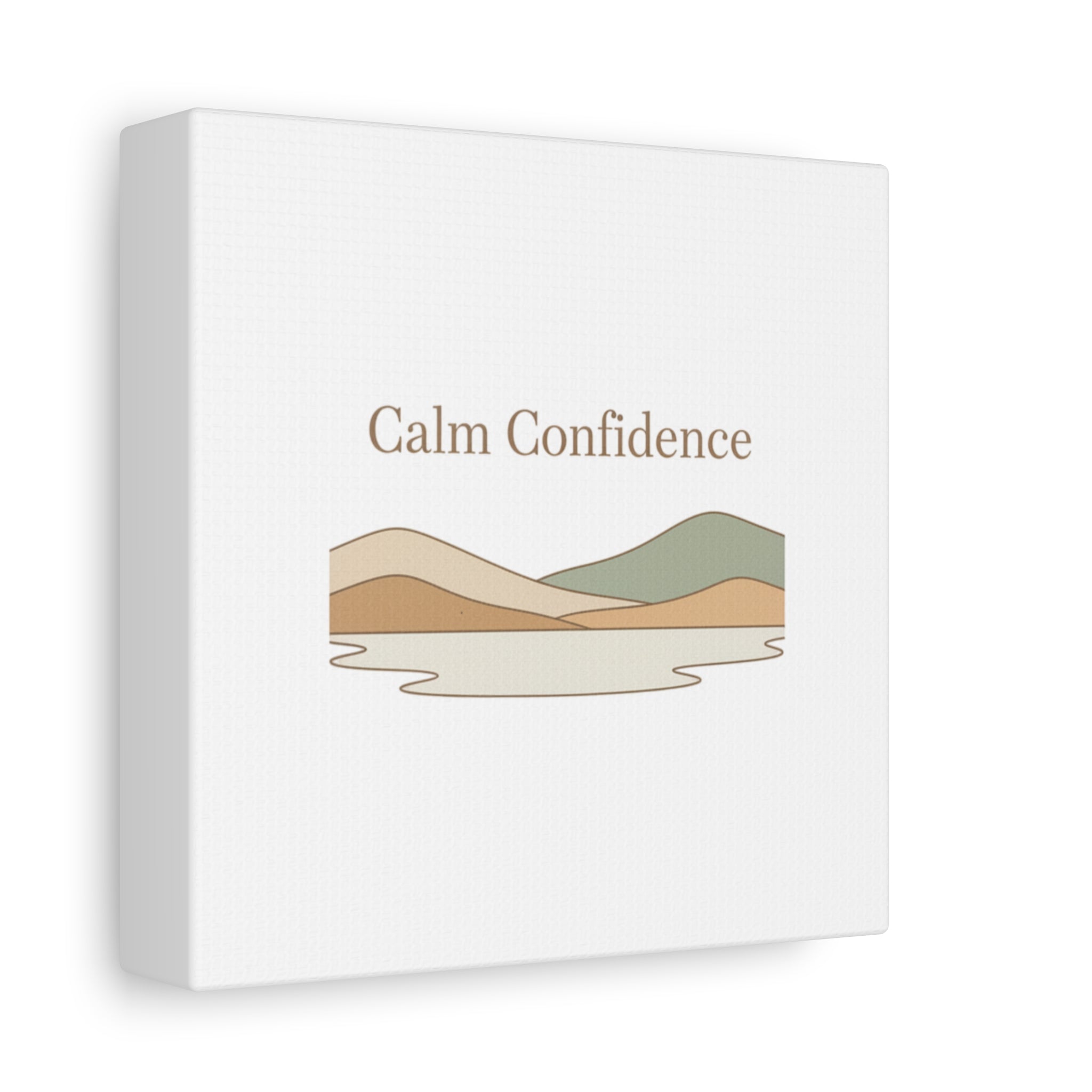 Calm Confidence minimalist landscape Canvas | quiet luxury, neutral minimalist
