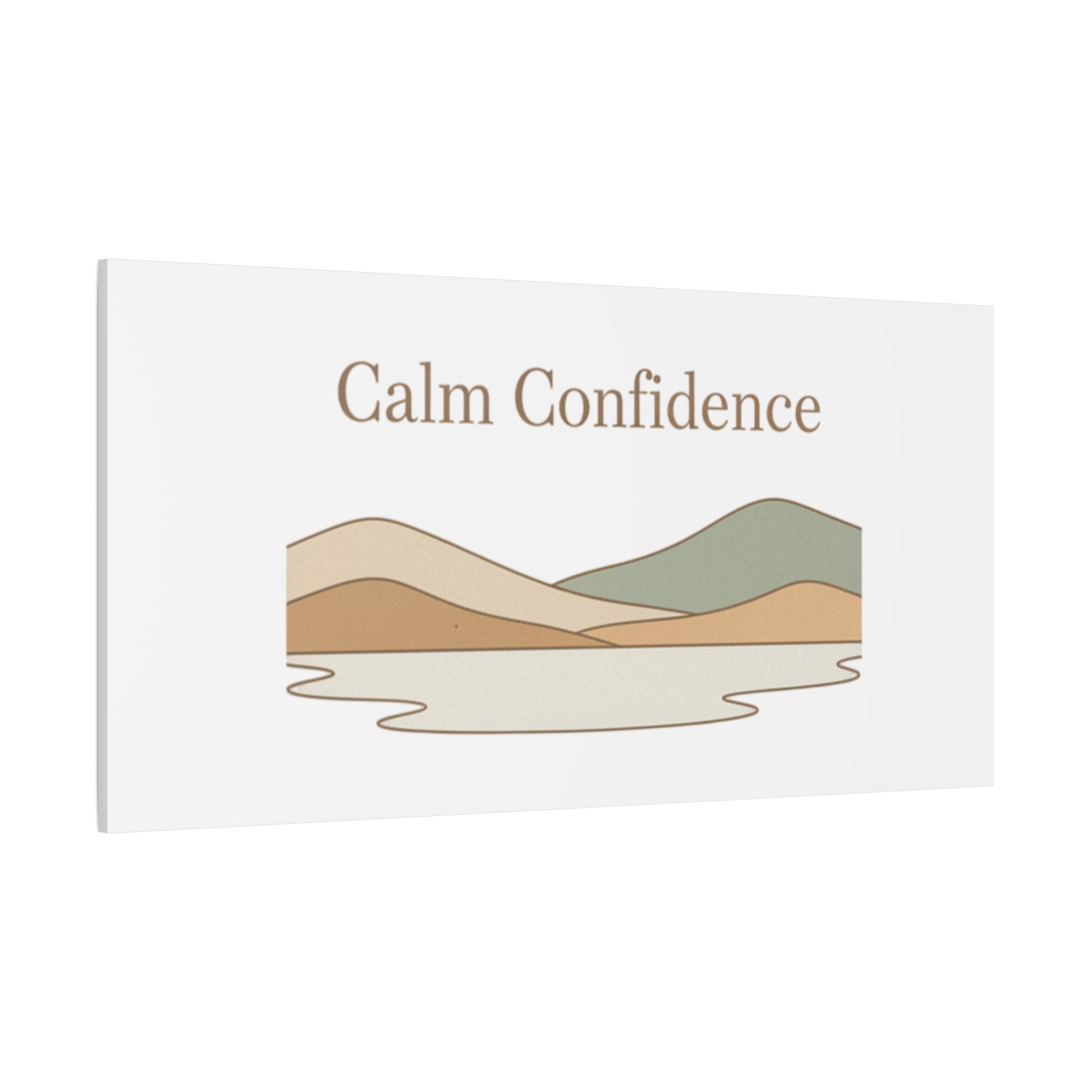 Calm Confidence minimalist landscape Canvas | quiet luxury, neutral minimalist