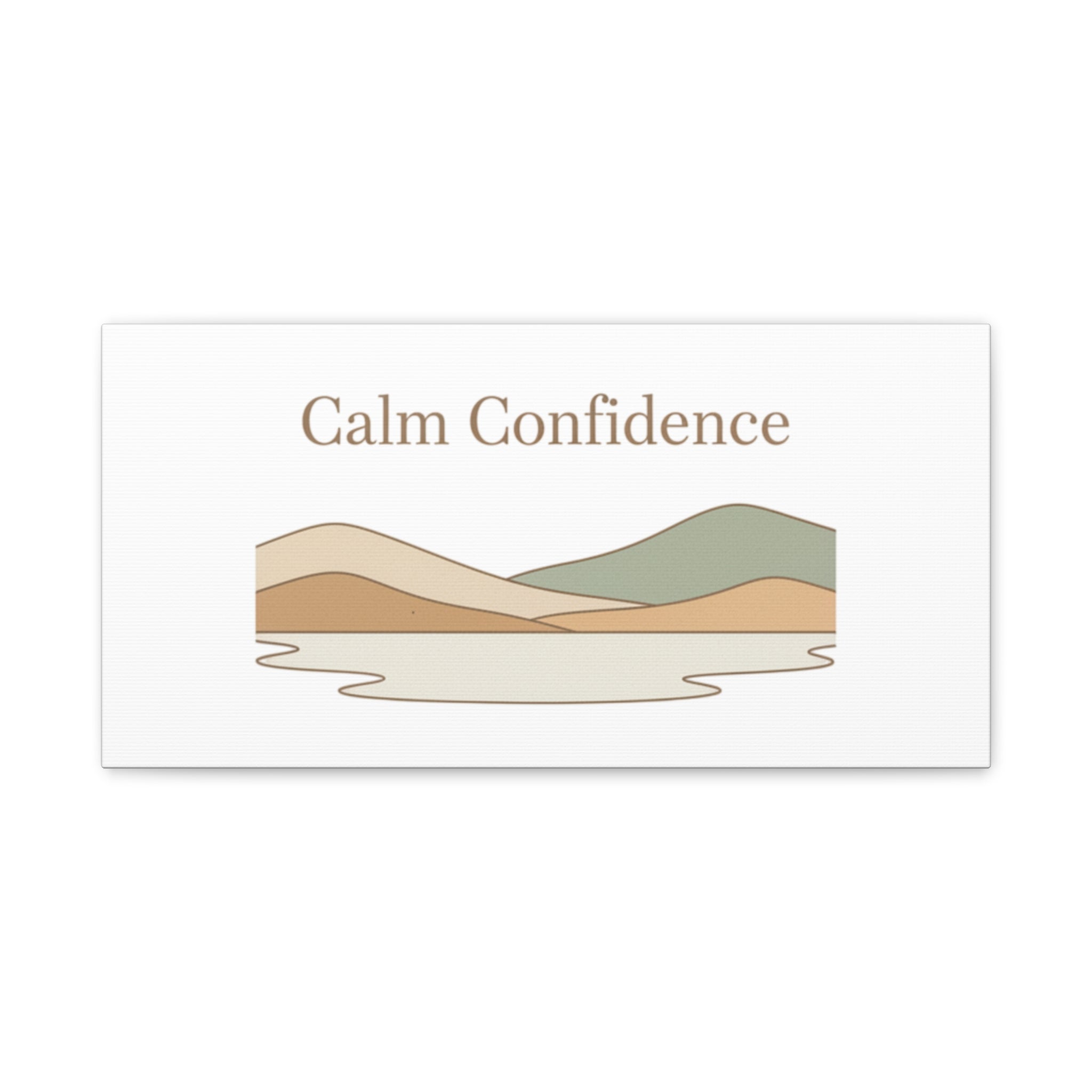 Calm Confidence minimalist landscape Canvas | quiet luxury, neutral minimalist