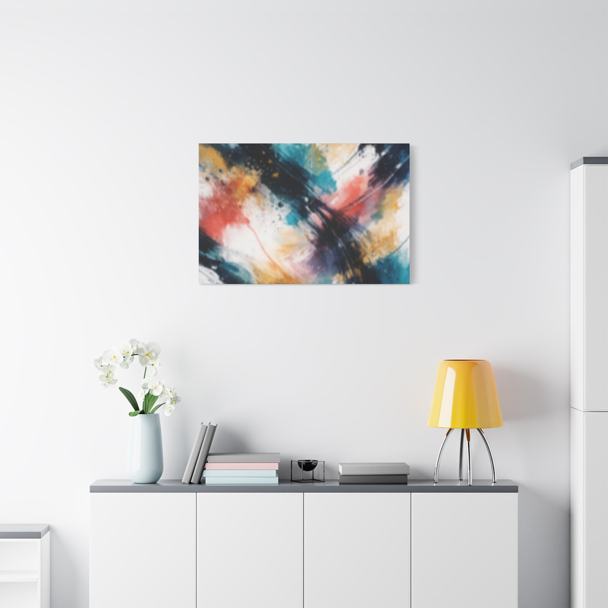 Abstract Color Splash Matte Canvas Print - Vibrant Modern Wall Art - Bedroom decor canvas