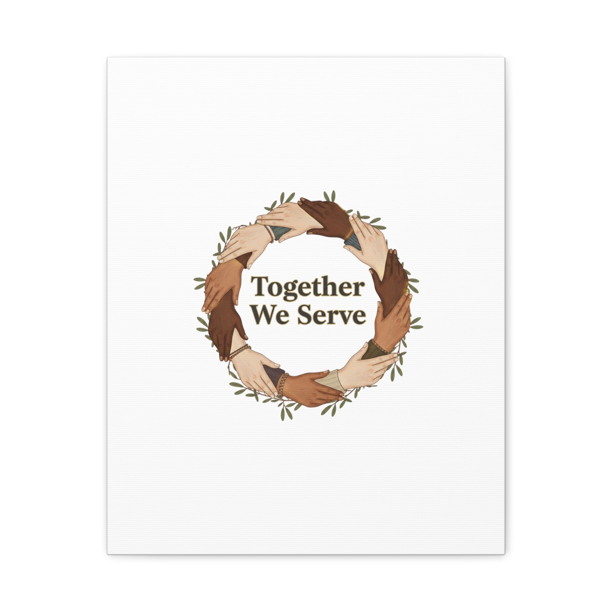 Together We Serve Canvas -  MLK Day of Service - unity poster - Community volunteer Canvas