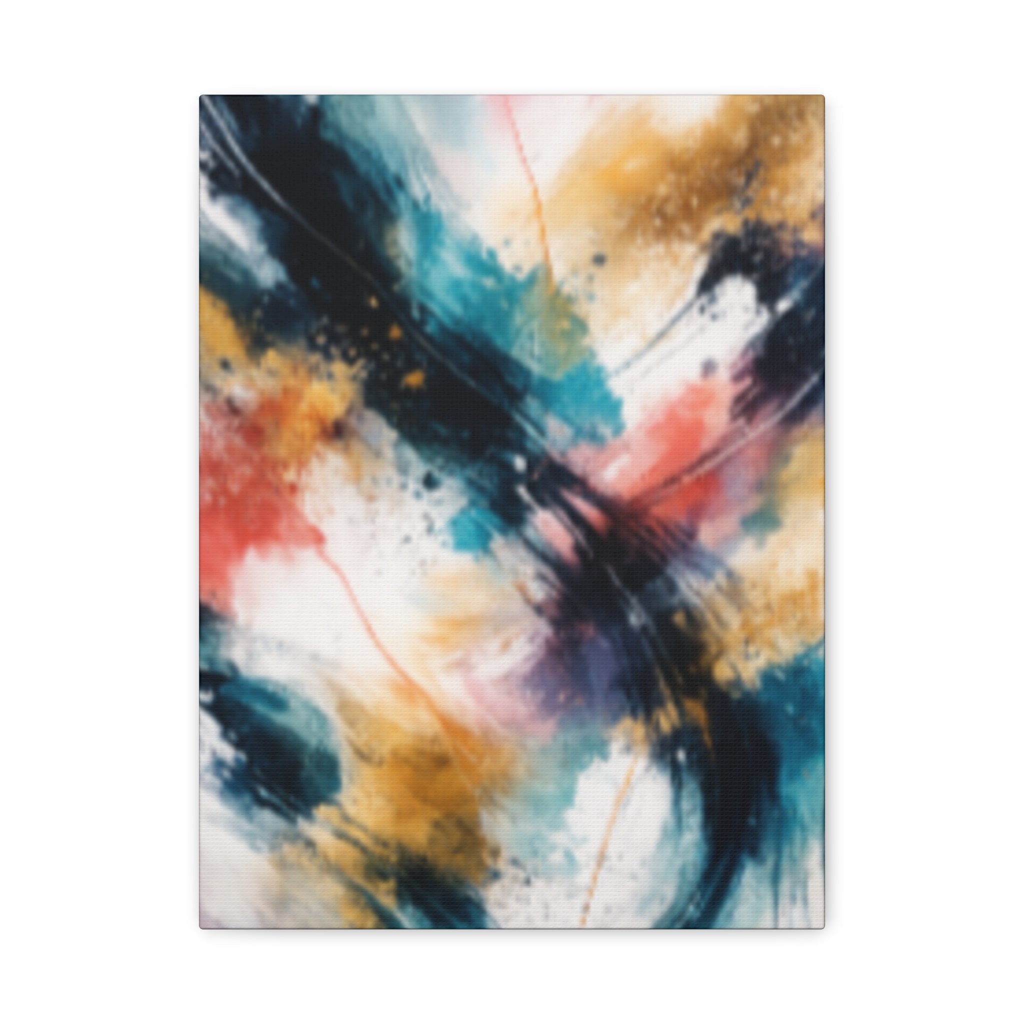 Abstract Color Splash Matte Canvas Print - Vibrant Modern Wall Art - Bedroom decor canvas