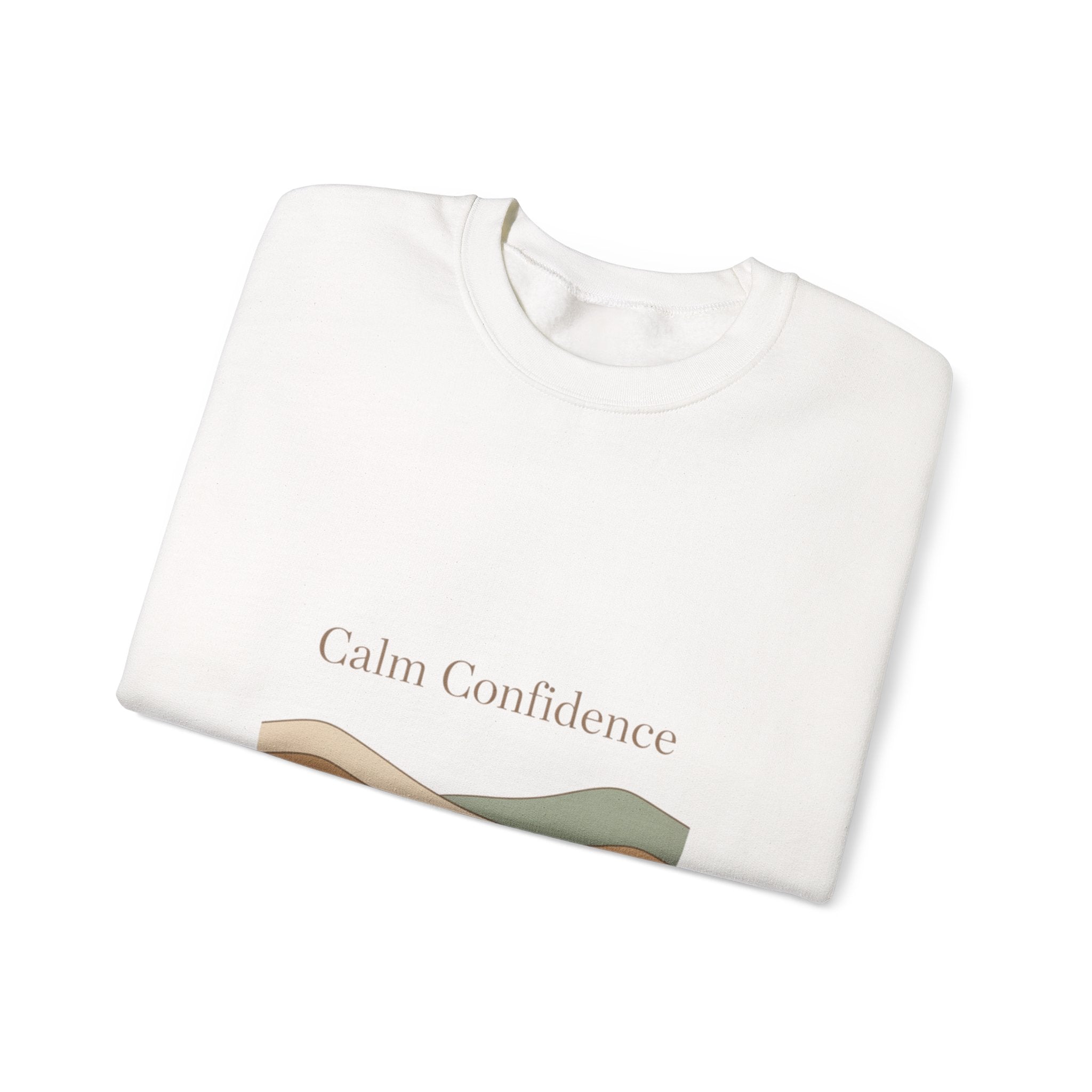 Calm Confidence minimalist landscape Crewneck Sweatshirt | quiet luxury, neutral minimalist
