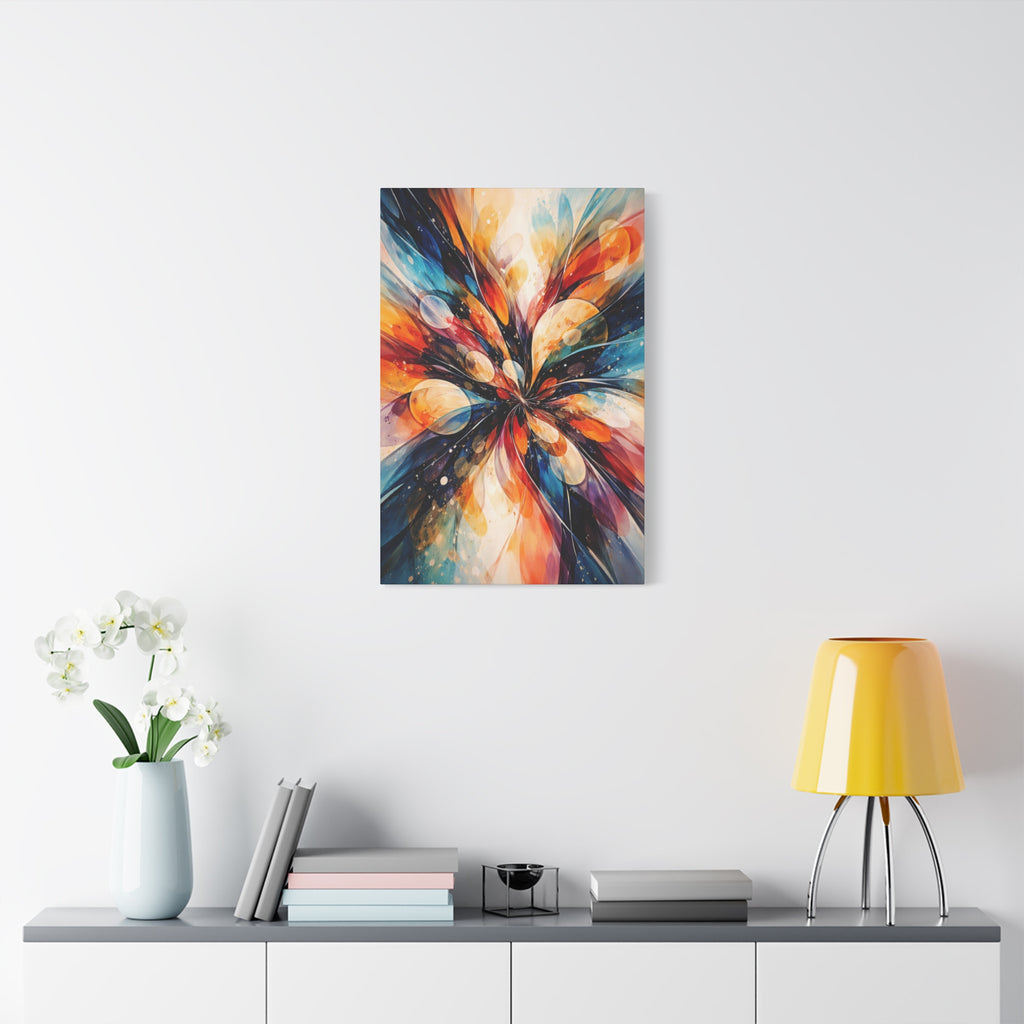Colorful Abstract Wall Art Canvas – Modern Vibrant Home Decor Painting - Matte Canvas Stretched, 1.25"