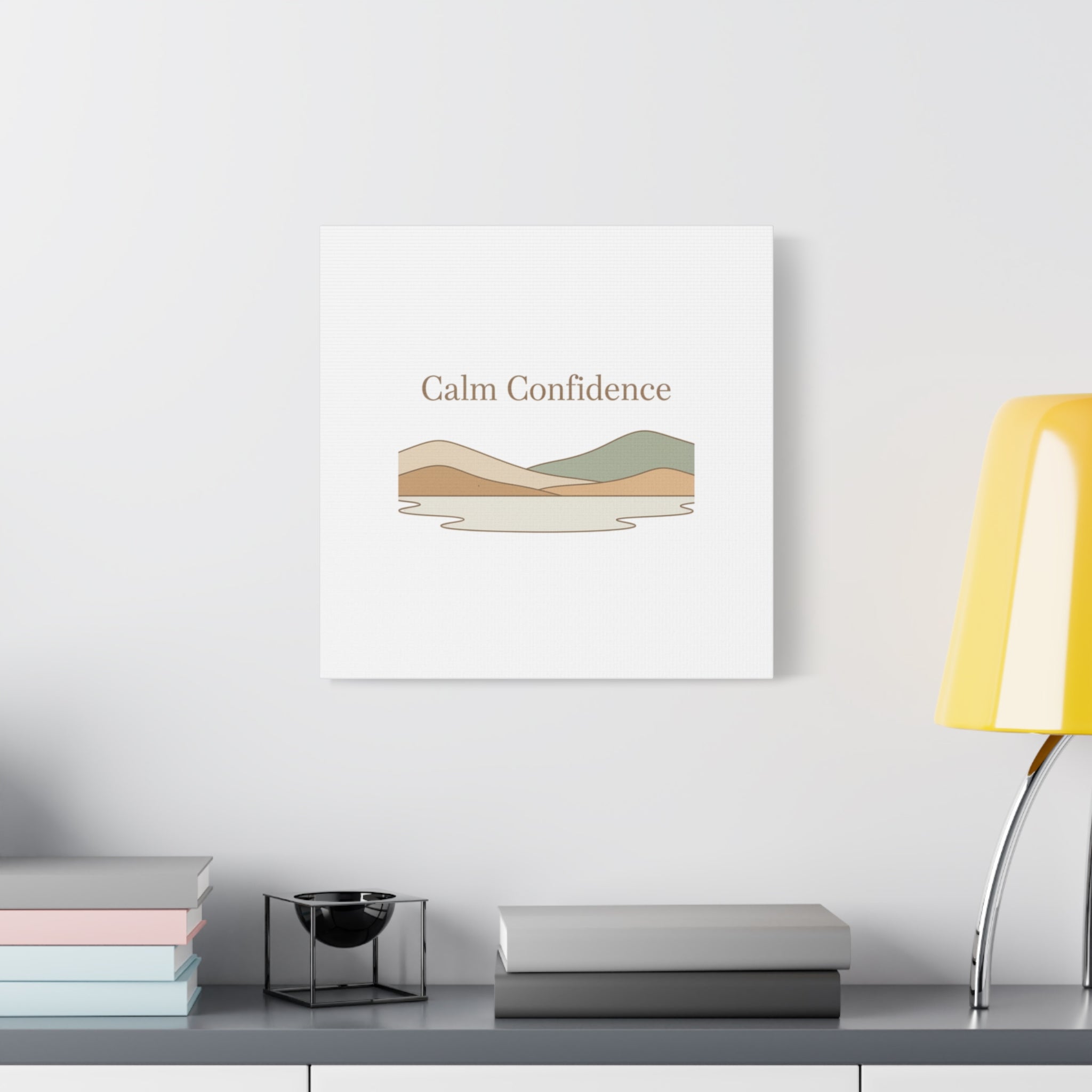 Calm Confidence minimalist landscape Canvas | quiet luxury, neutral minimalist