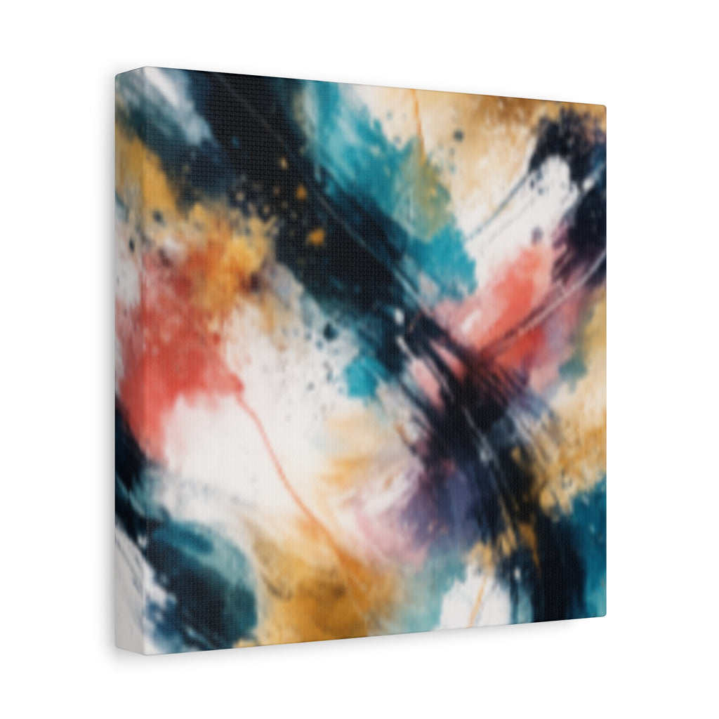 Abstract Color Splash Matte Canvas Print - Vibrant Modern Wall Art - Bedroom decor canvas