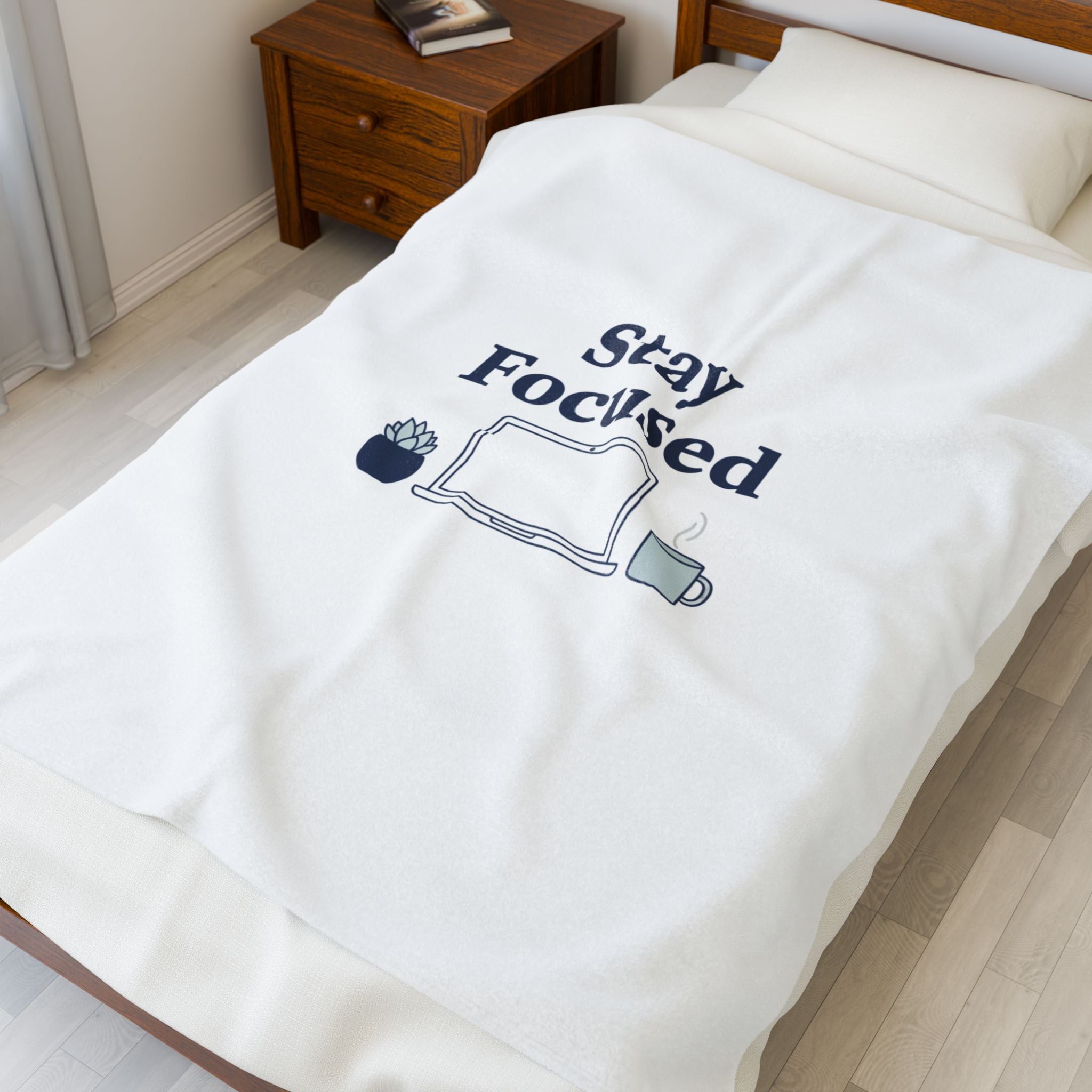 Stay Focused Blanket | WFH Productivity, Minimal Home Office Throw