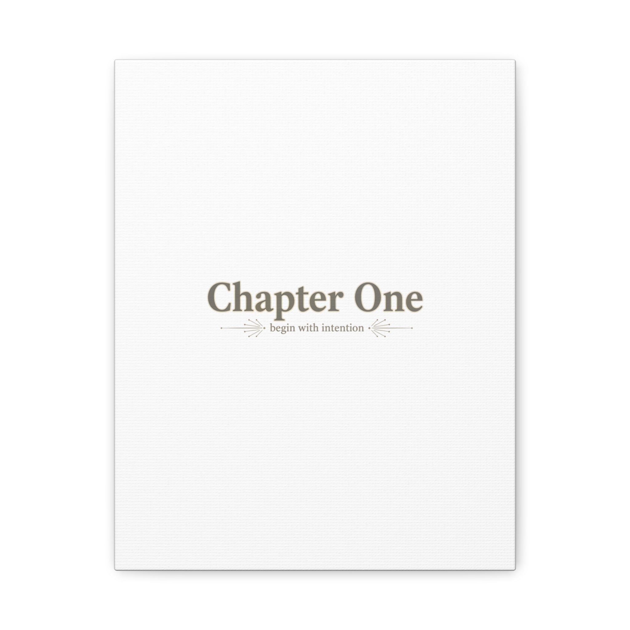 Chapter One Typography Canvas - Retro Serif Literary Aesthetic - Bookish and typography - Minimal Text canvas