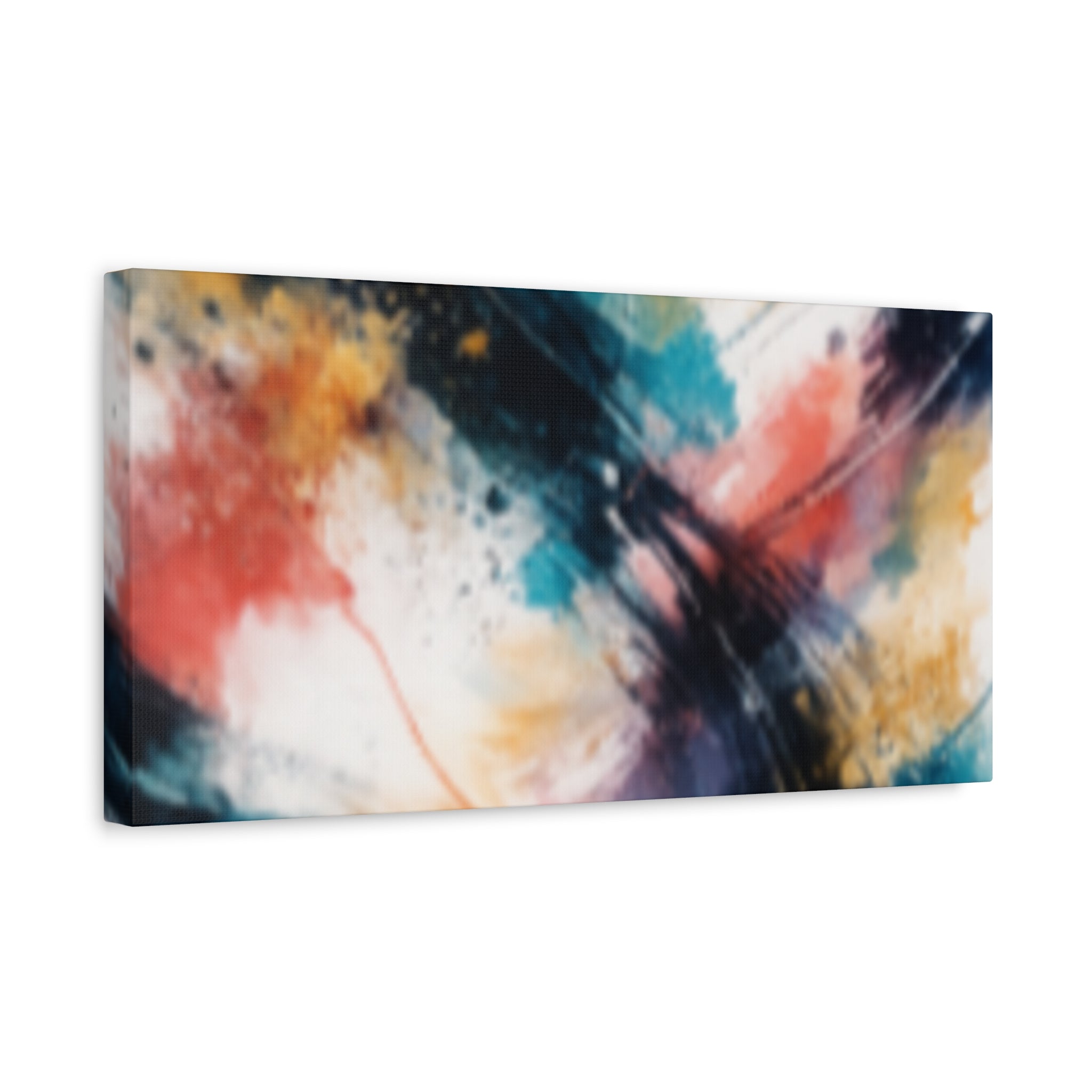 Abstract Color Splash Matte Canvas Print - Vibrant Modern Wall Art - Bedroom decor canvas