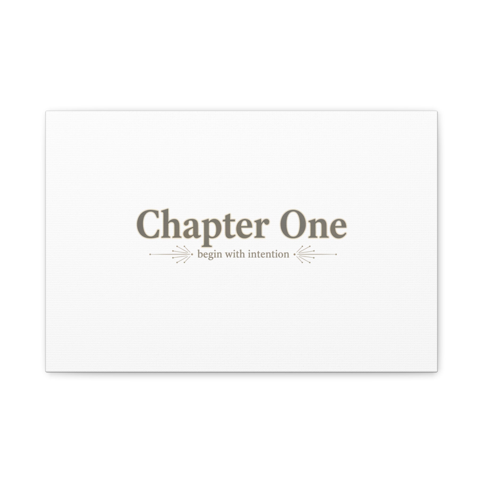 Chapter One Typography Canvas - Retro Serif Literary Aesthetic - Bookish and typography - Minimal Text canvas