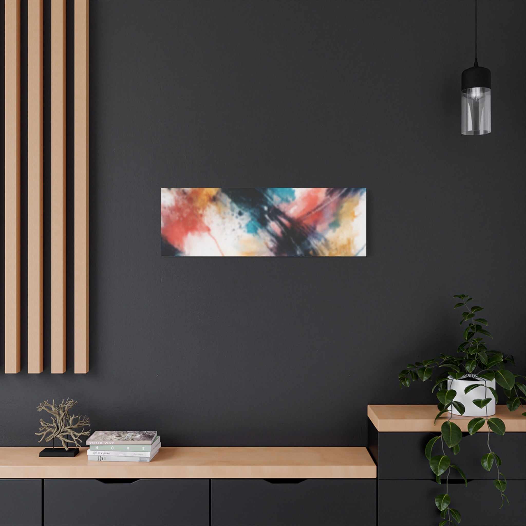 Abstract Color Splash Matte Canvas Print - Vibrant Modern Wall Art - Bedroom decor canvas