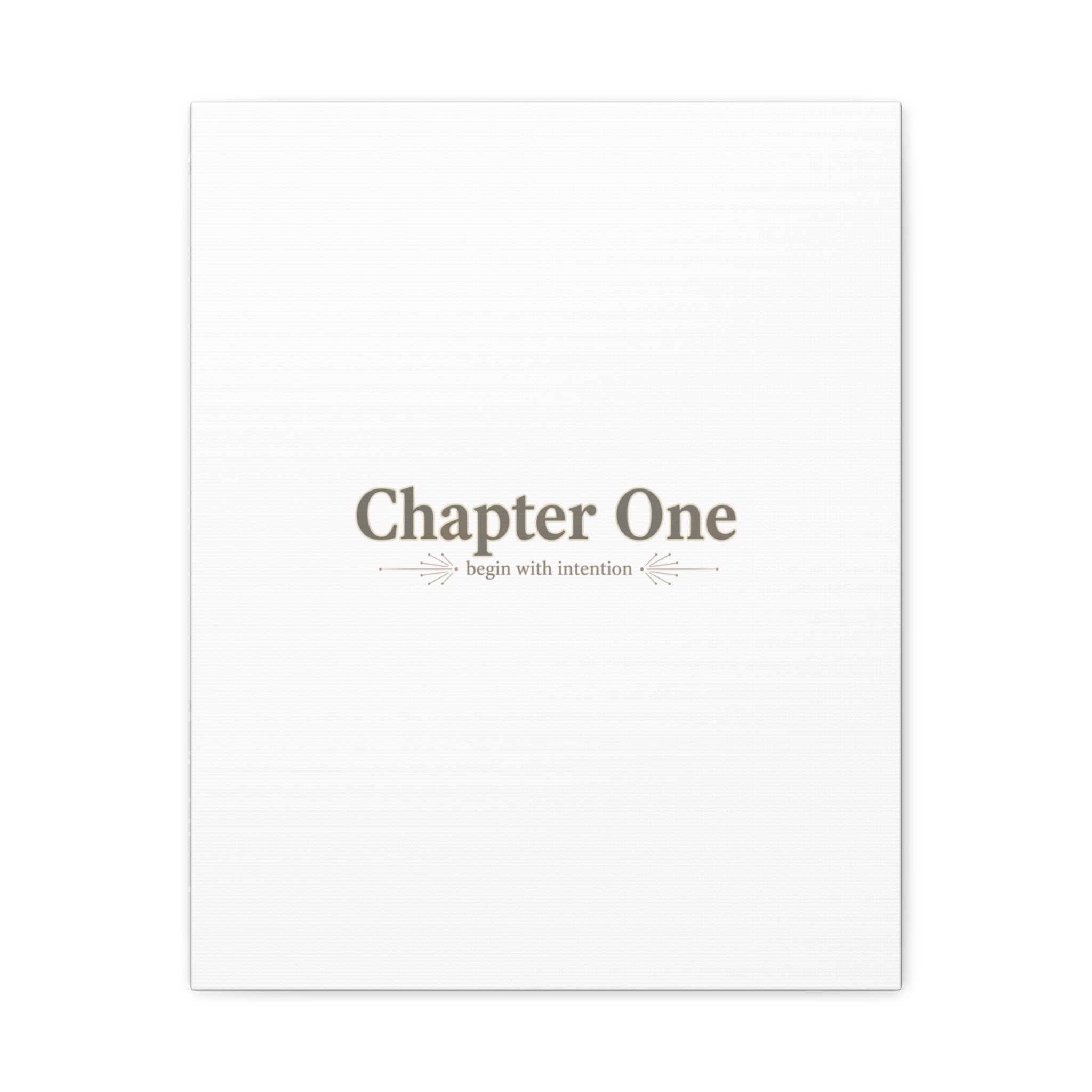 Chapter One Typography Canvas - Retro Serif Literary Aesthetic - Bookish and typography - Minimal Text canvas