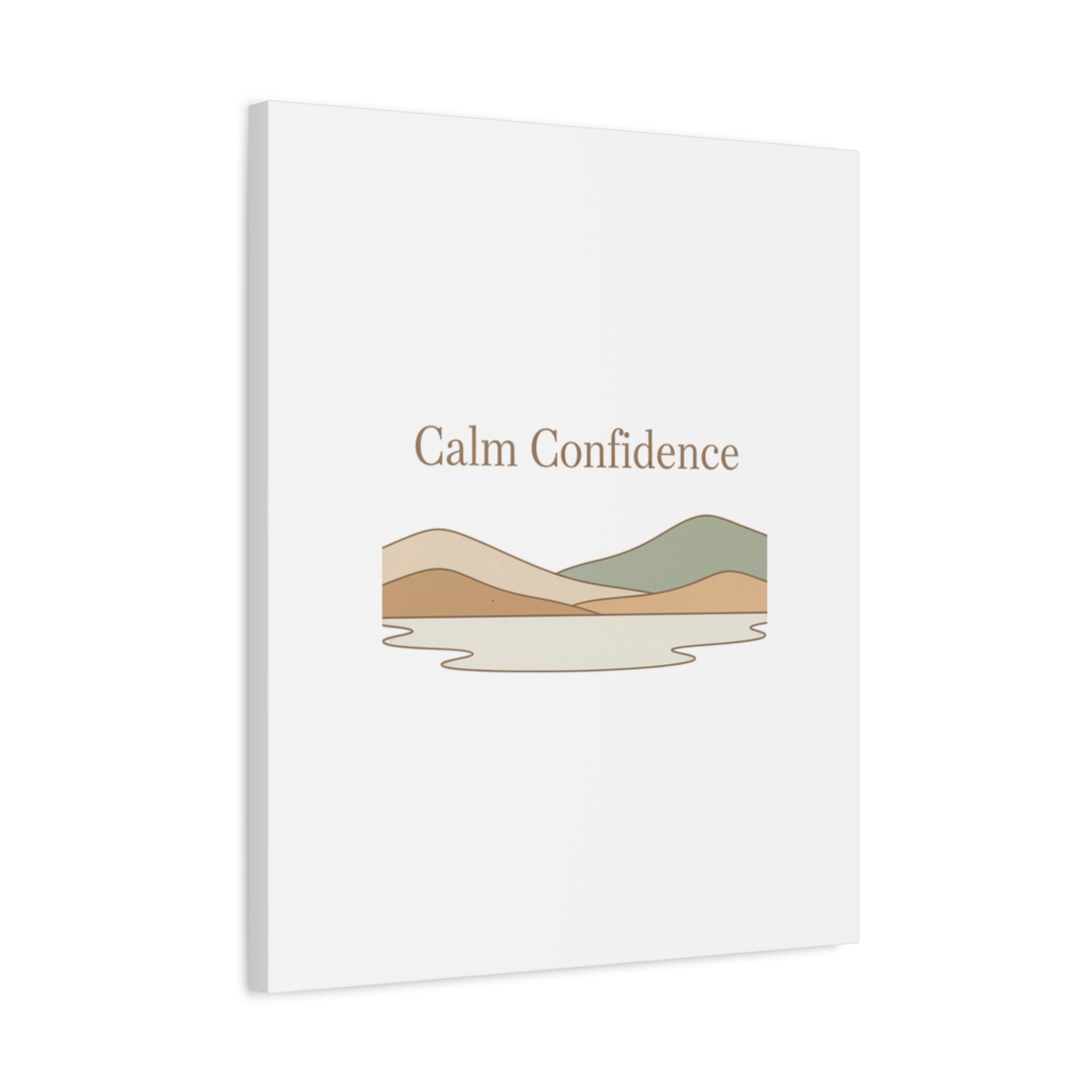 Calm Confidence minimalist landscape Canvas | quiet luxury, neutral minimalist