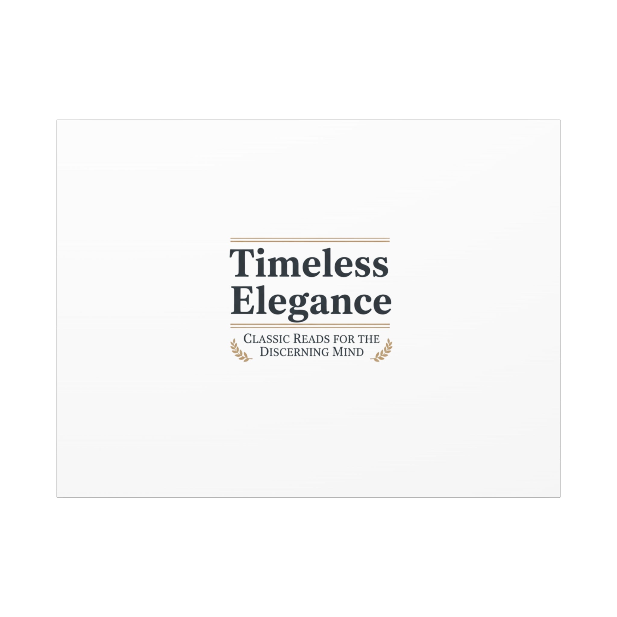Timeless Elegance Canvas - Retro Serif Typography - Literary Aesthetic Luxury Canvas