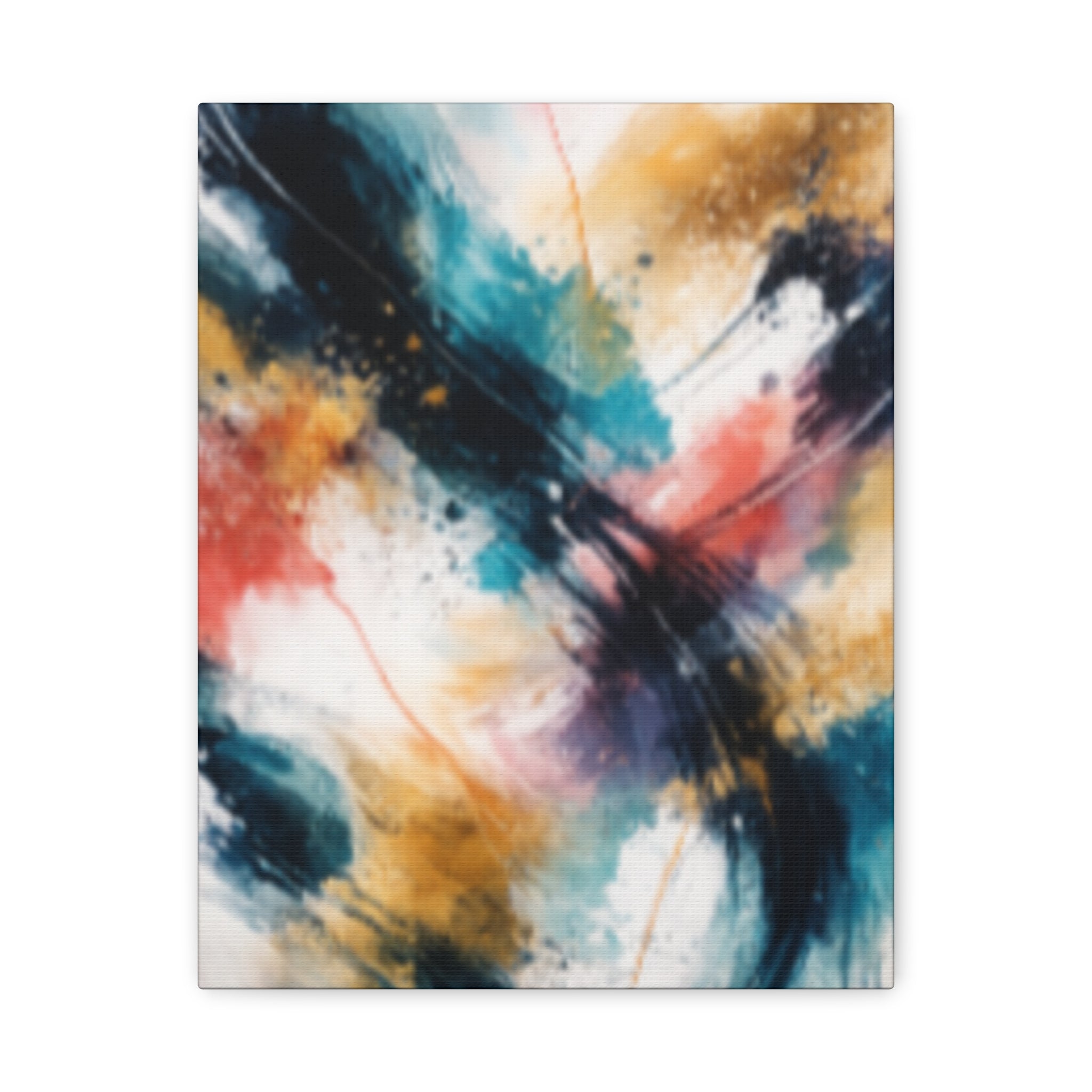 Abstract Color Splash Matte Canvas Print - Vibrant Modern Wall Art - Bedroom decor canvas