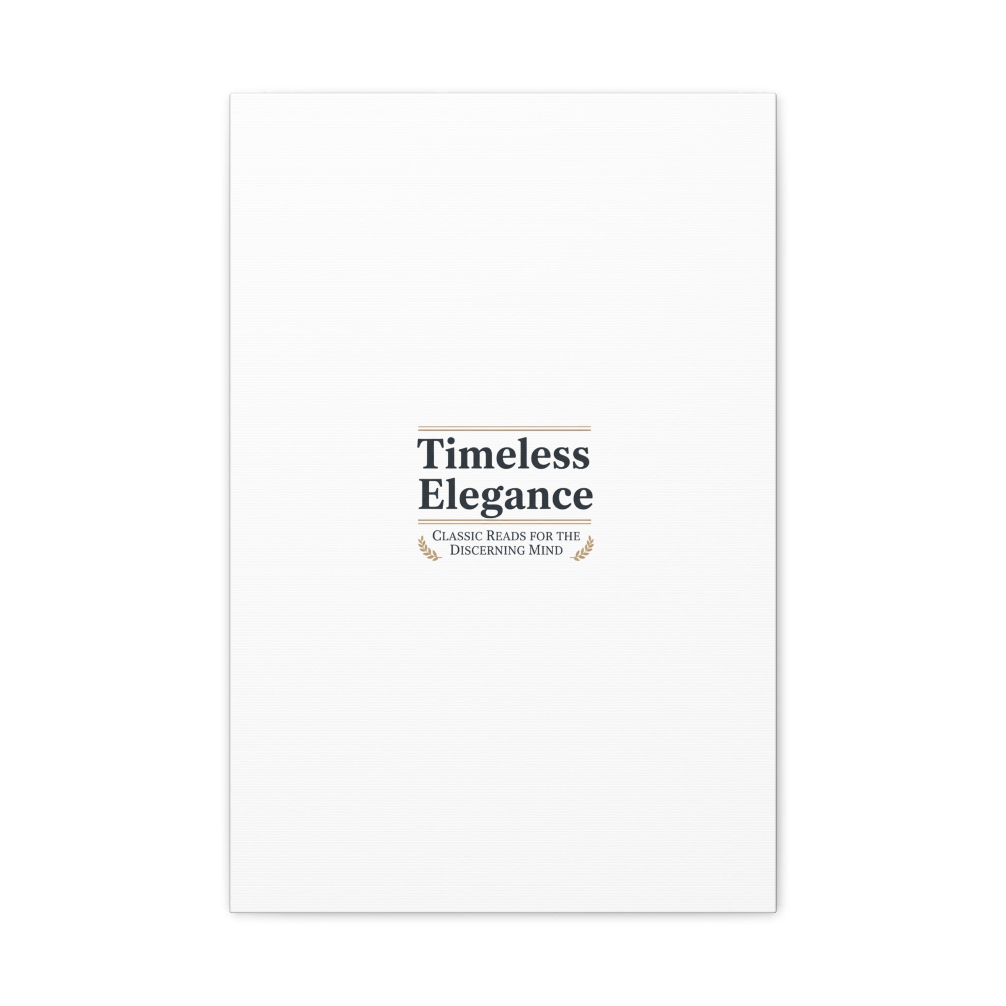 Timeless Elegance Canvas - Retro Serif Typography - Literary Aesthetic Luxury Canvas