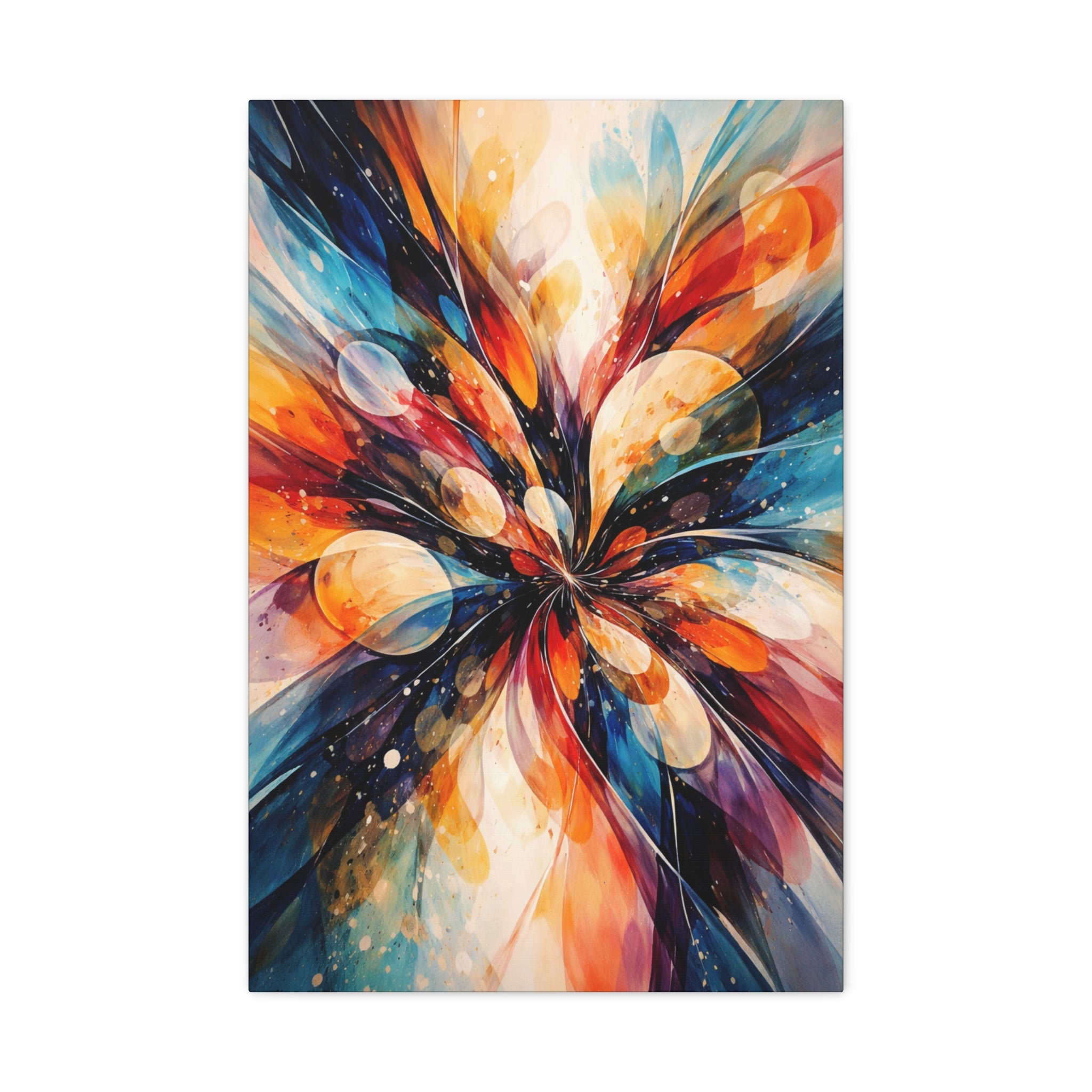 Colorful Abstract Wall Art Canvas – Modern Vibrant Home Decor Painting - Matte Canvas Stretched, 1.25"