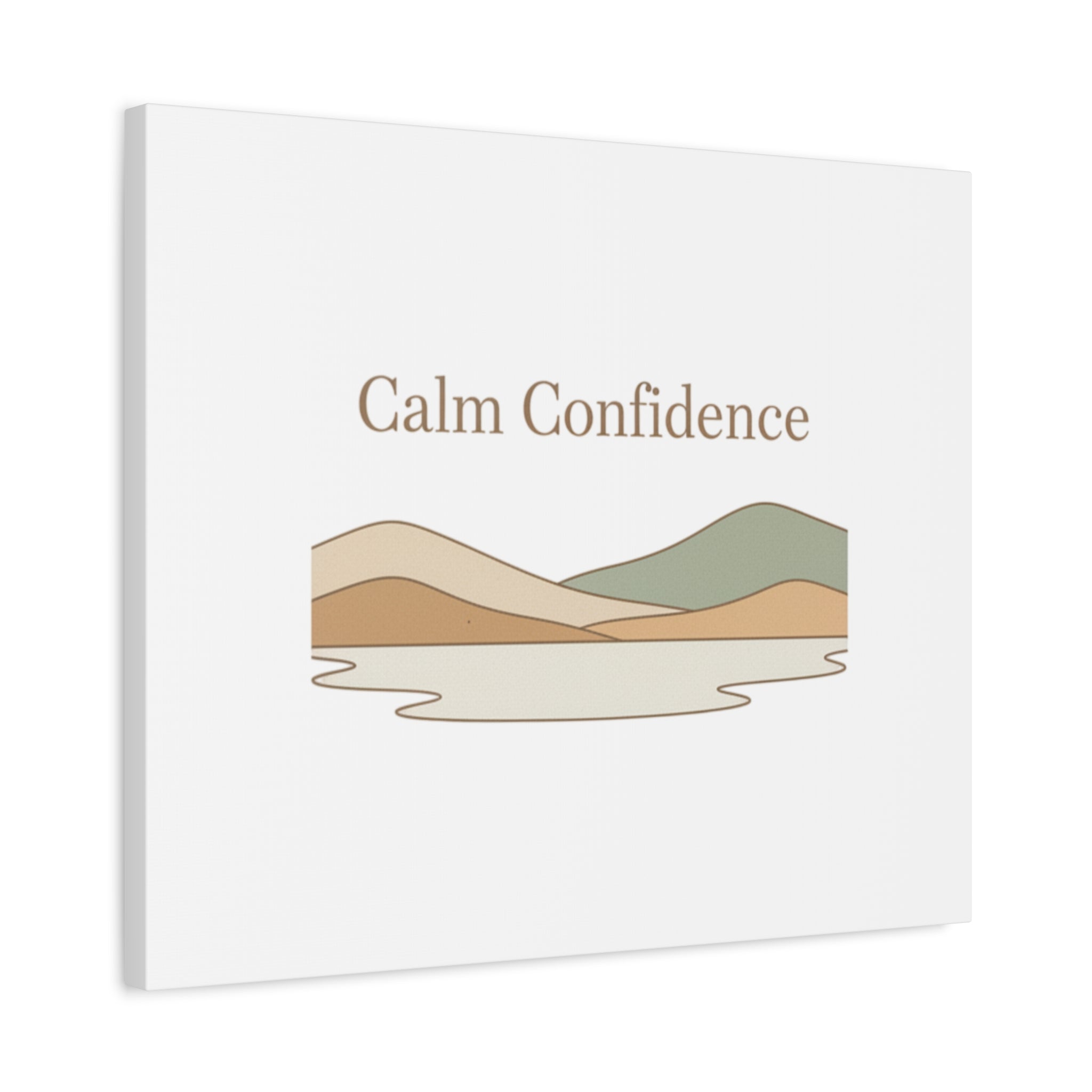 Calm Confidence minimalist landscape Canvas | quiet luxury, neutral minimalist