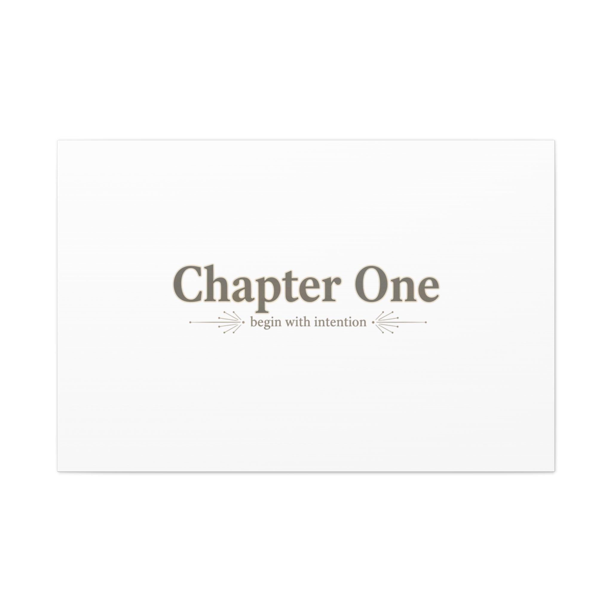 Chapter One Typography Canvas - Retro Serif Literary Aesthetic - Bookish and typography - Minimal Text canvas