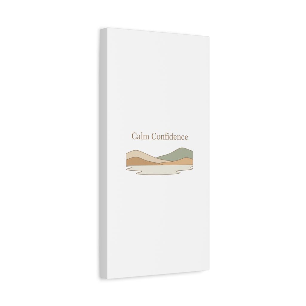 Calm Confidence minimalist landscape Canvas | quiet luxury, neutral minimalist