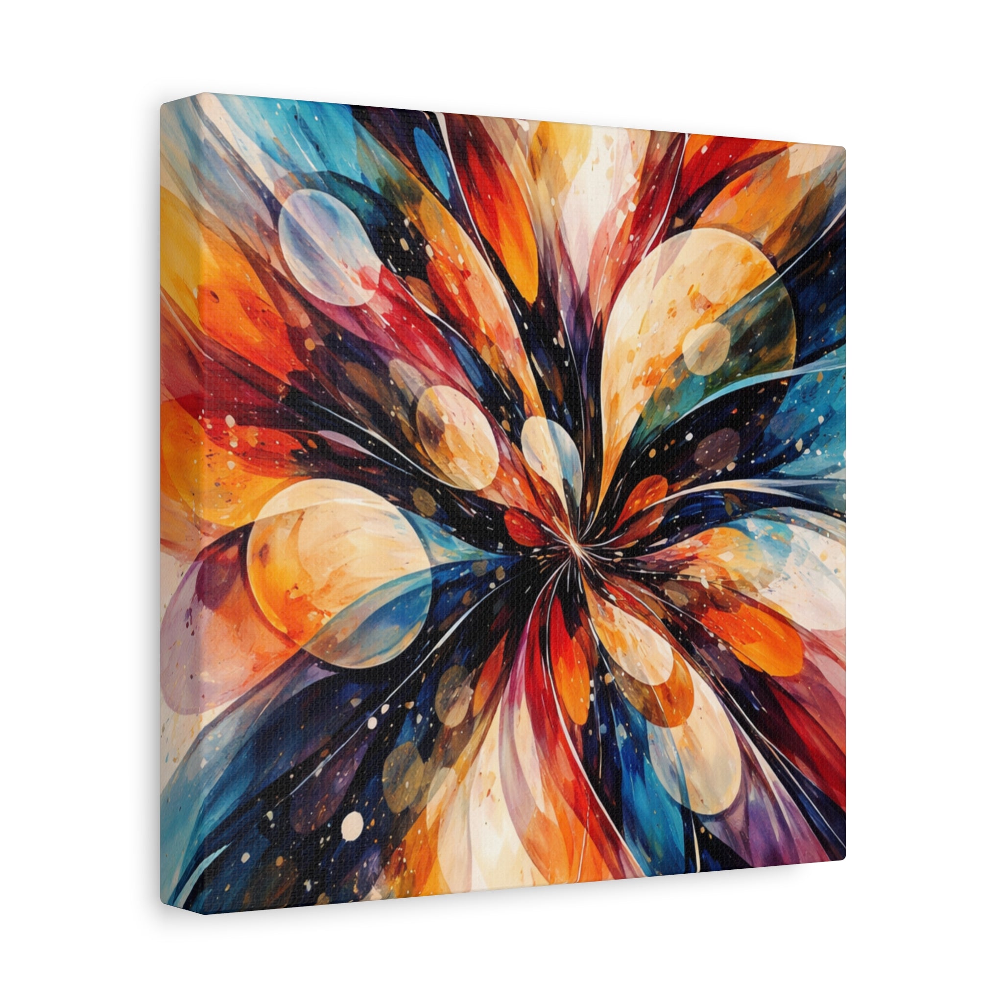 Colorful Abstract Wall Art Canvas – Modern Vibrant Home Decor Painting - Matte Canvas Stretched, 1.25"