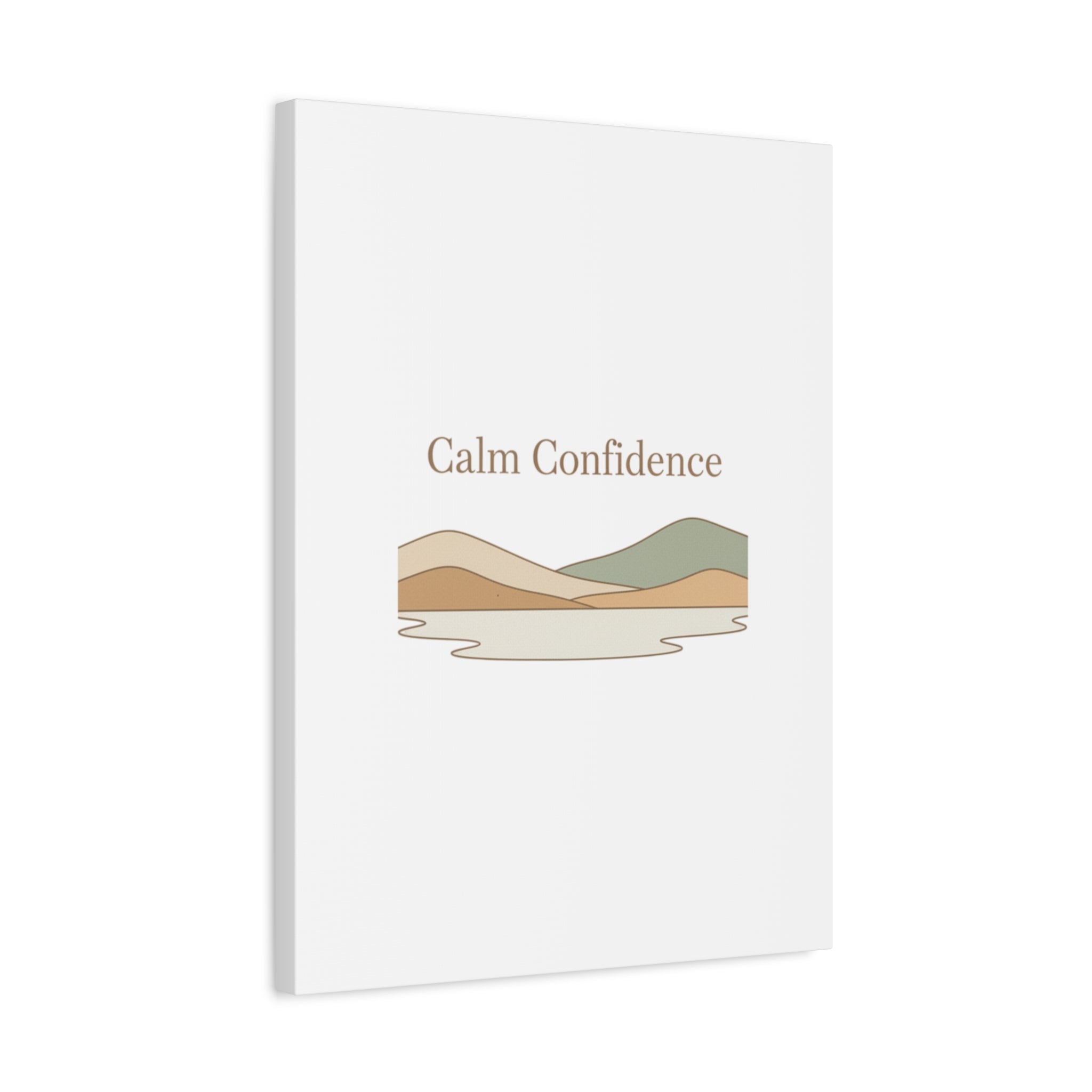 Calm Confidence minimalist landscape Canvas | quiet luxury, neutral minimalist