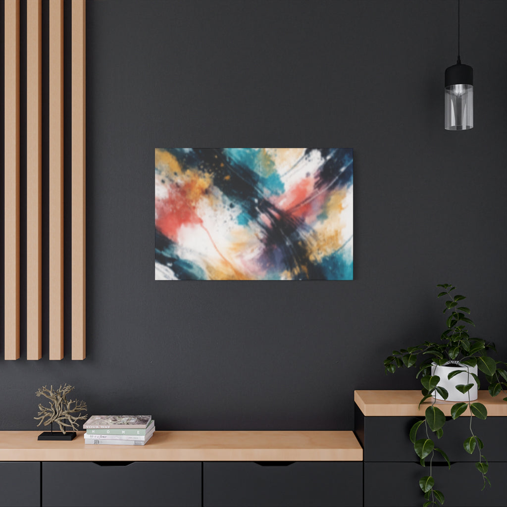 Abstract Color Splash Matte Canvas Print - Vibrant Modern Wall Art - Bedroom decor canvas