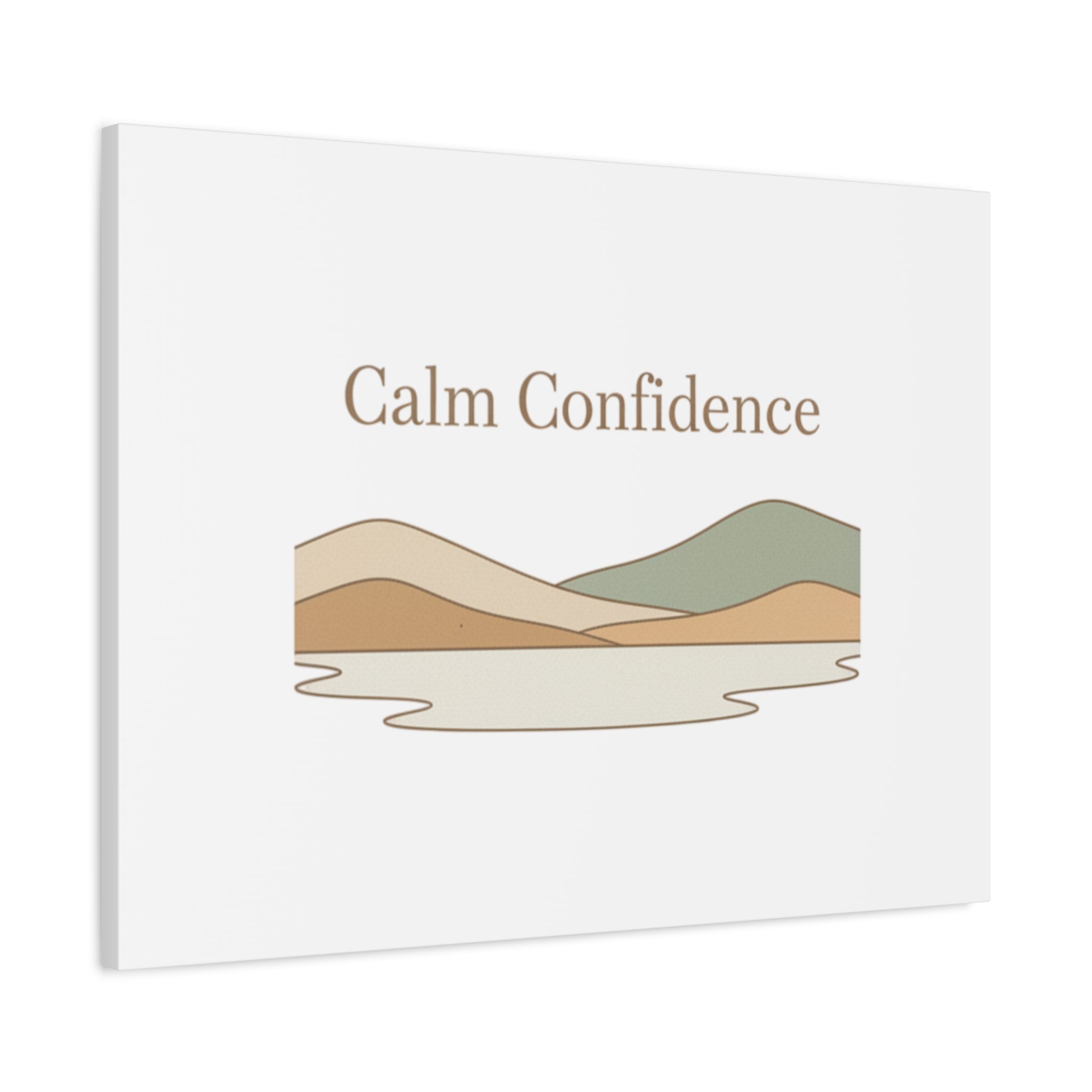 Calm Confidence minimalist landscape Canvas | quiet luxury, neutral minimalist
