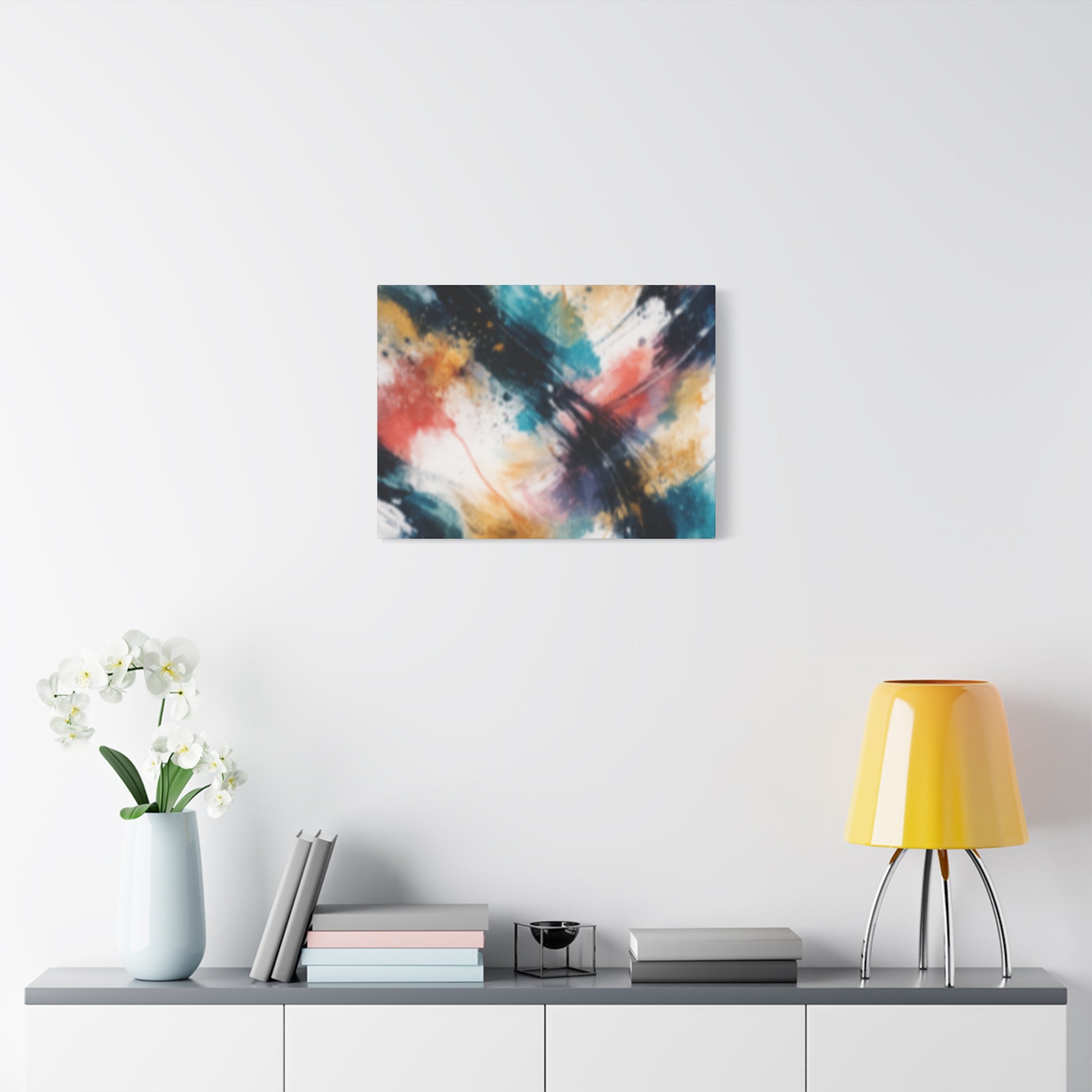 Abstract Color Splash Matte Canvas Print - Vibrant Modern Wall Art - Bedroom decor canvas