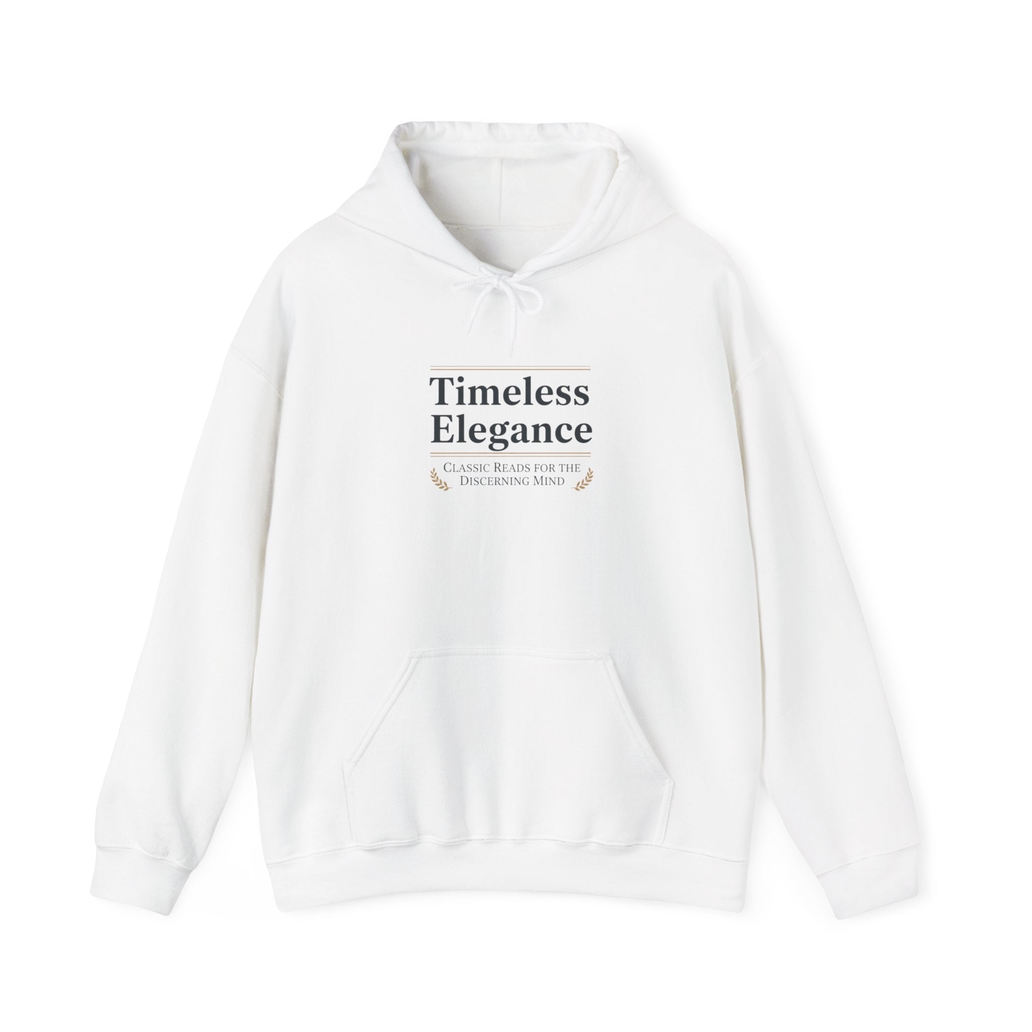 Timeless Elegance Hoodie - Serif Font Shirt, literary - Aesthetic design - Bookish calm Hooded shirt