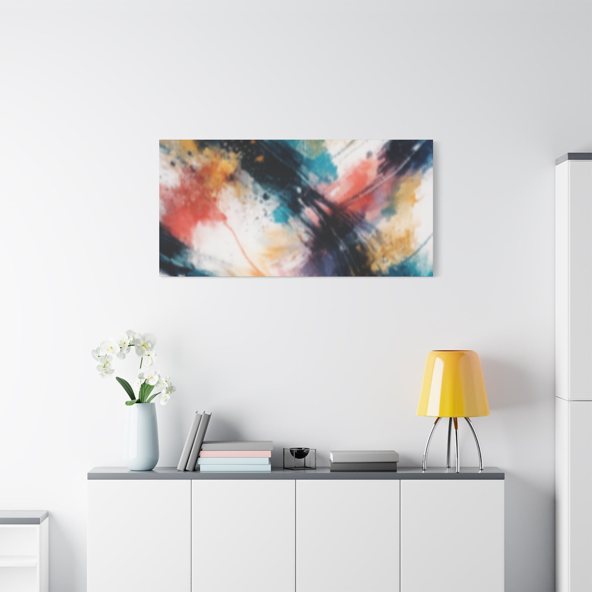 Abstract Color Splash Matte Canvas Print - Vibrant Modern Wall Art - Bedroom decor canvas