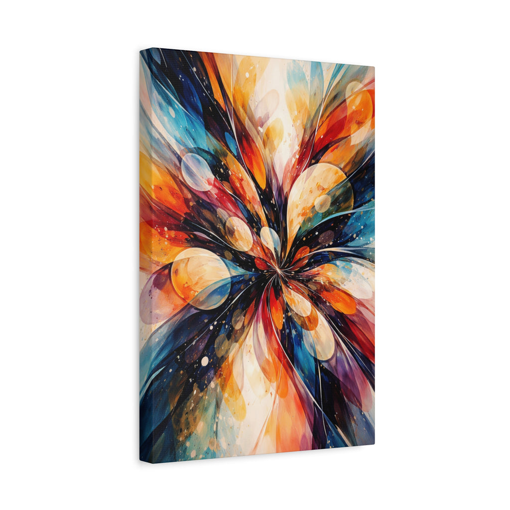 Colorful Abstract Wall Art Canvas – Modern Vibrant Home Decor Painting - Matte Canvas Stretched, 1.25"