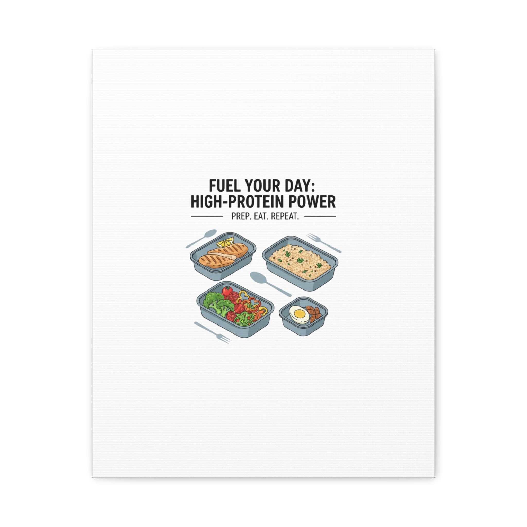 High-Protein Meal Prep Canvas | Fitness Food, Macro Icons
