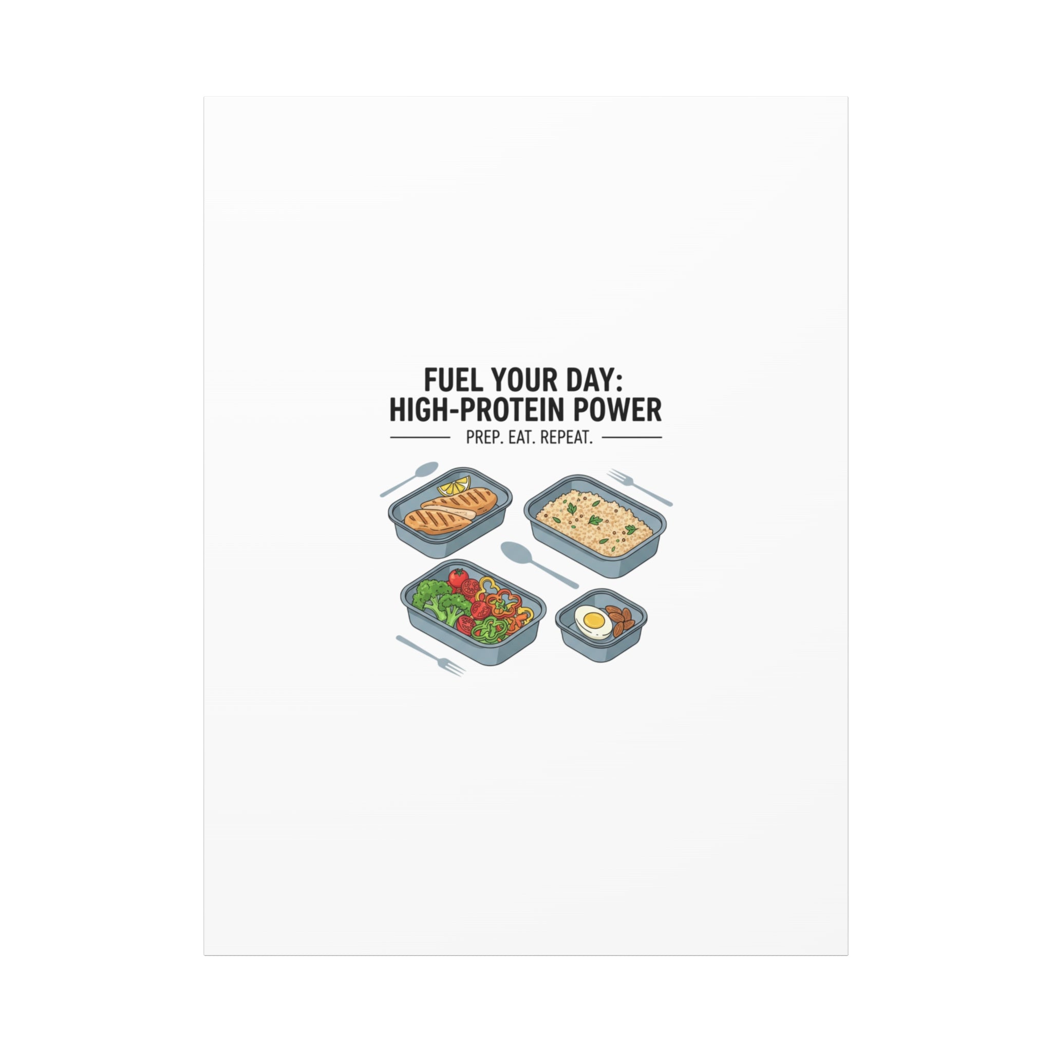High-Protein Meal Prep Canvas | Fitness Food, Macro Icons