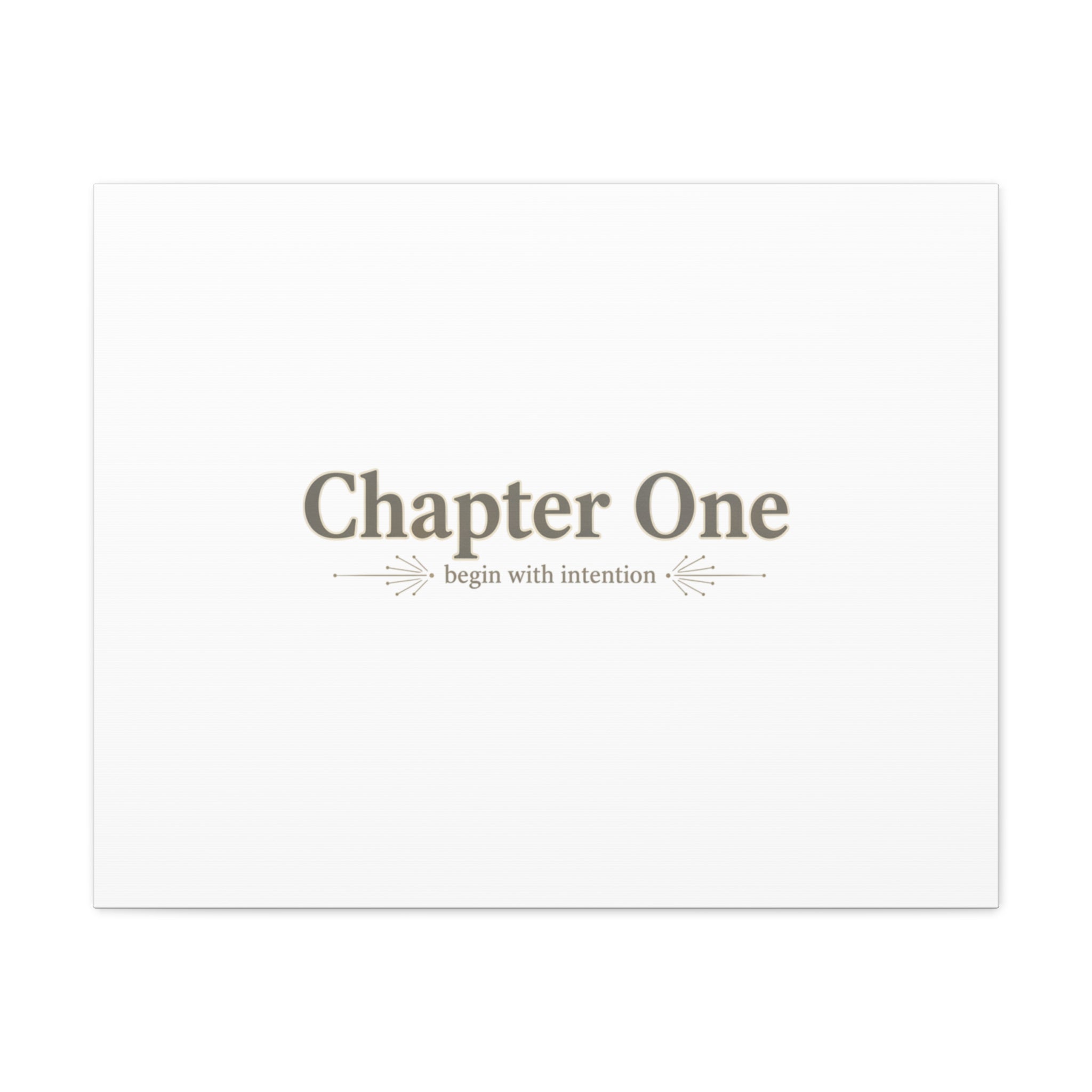Chapter One Typography Canvas - Retro Serif Literary Aesthetic - Bookish and typography - Minimal Text canvas