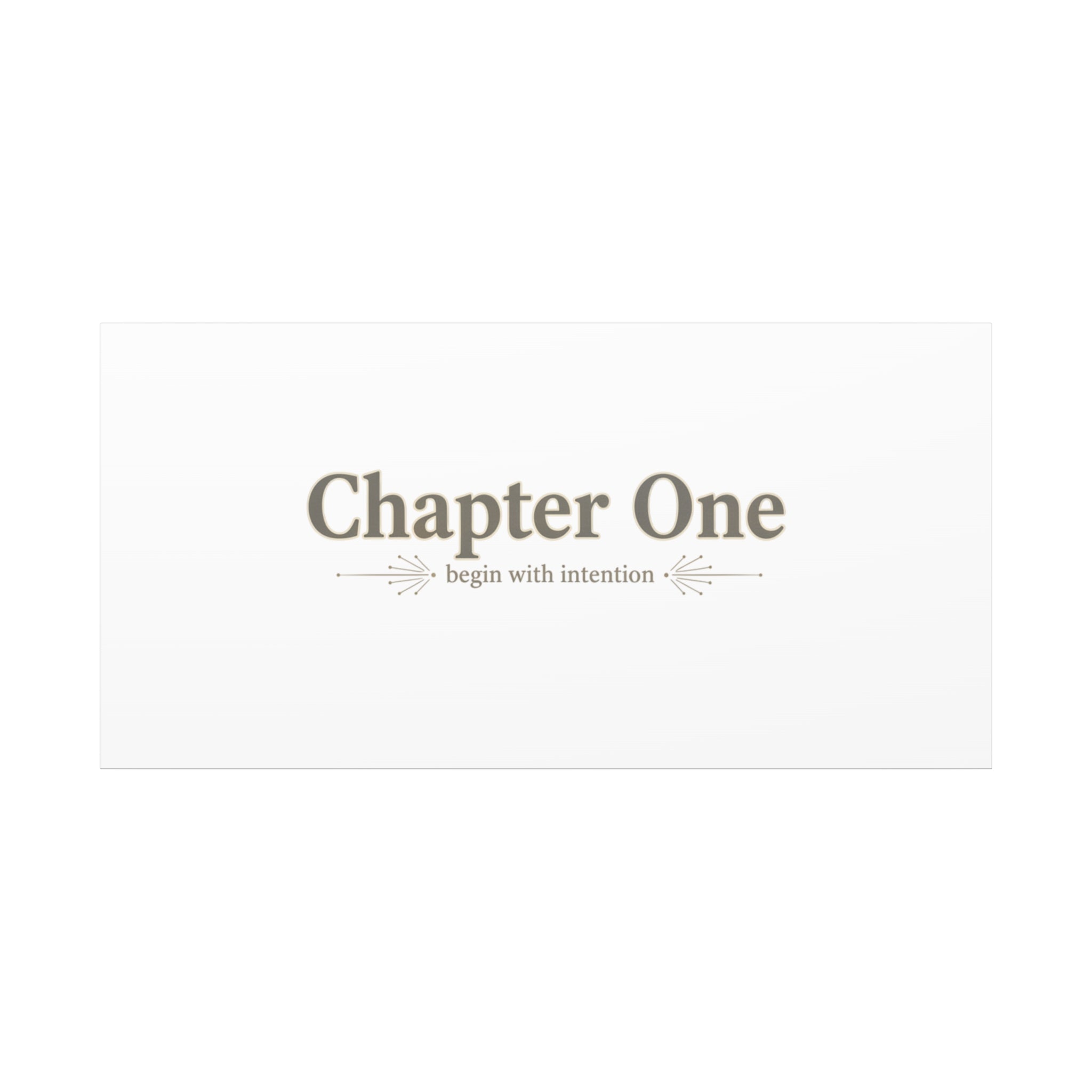 Chapter One Typography Canvas - Retro Serif Literary Aesthetic - Bookish and typography - Minimal Text canvas