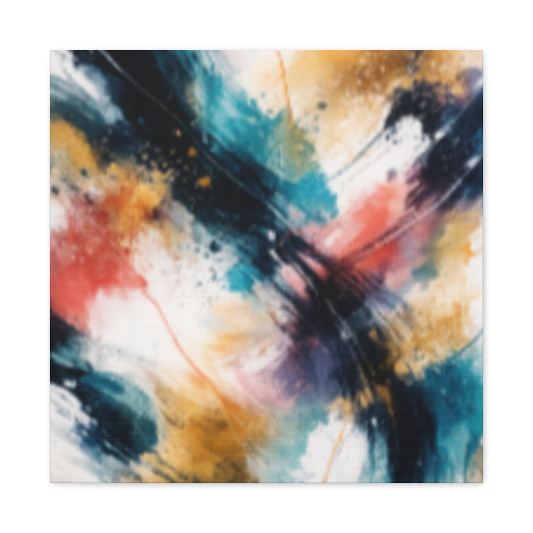 Abstract Color Splash Matte Canvas Print - Vibrant Modern Wall Art - Bedroom decor canvas