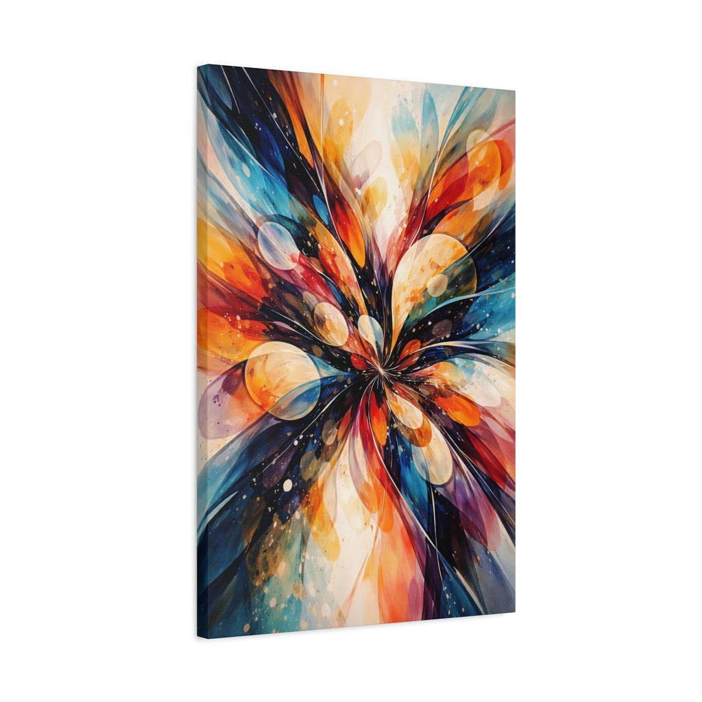 Colorful Abstract Wall Art Canvas – Modern Vibrant Home Decor Painting - Matte Canvas Stretched, 1.25"
