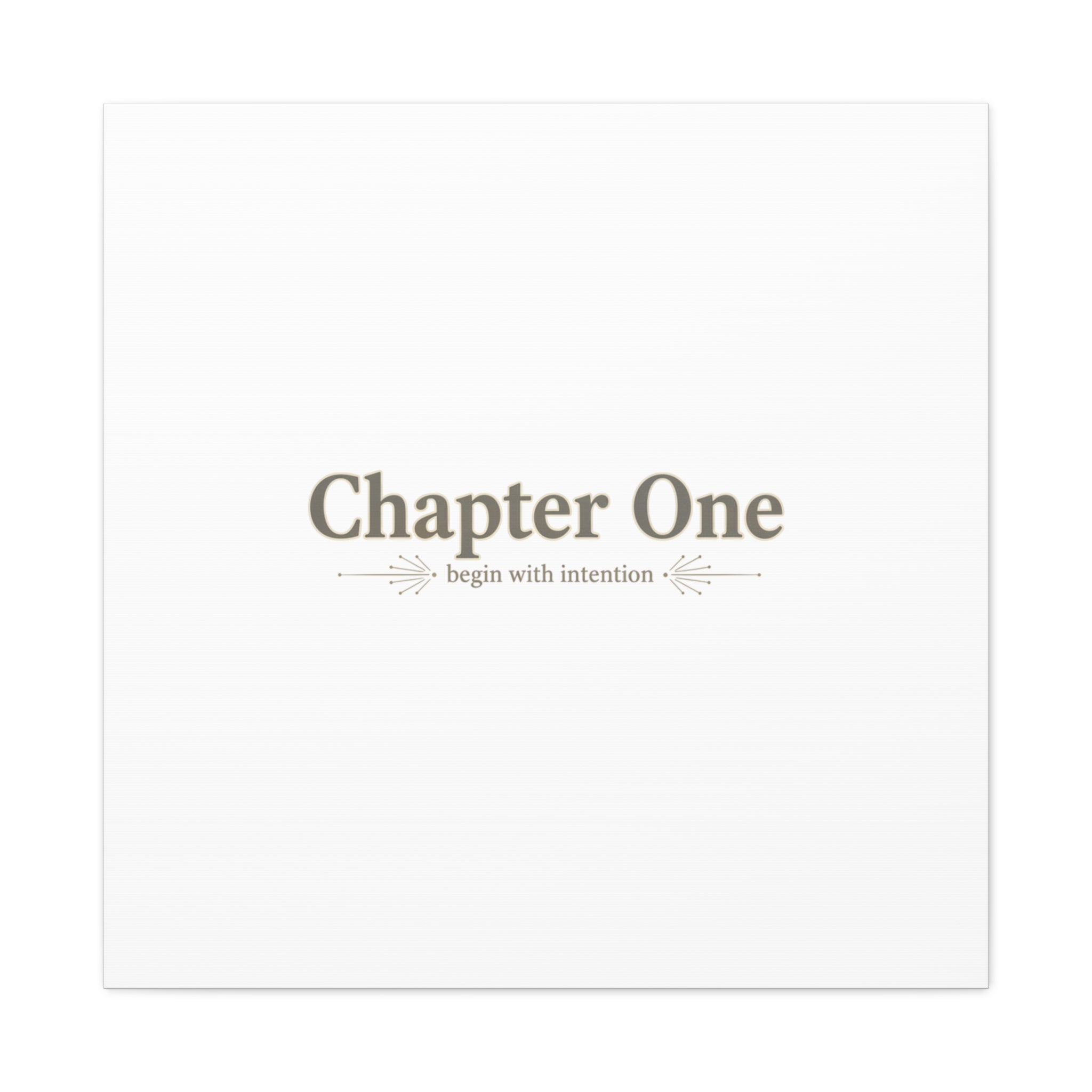 Chapter One Typography Canvas - Retro Serif Literary Aesthetic - Bookish and typography - Minimal Text canvas