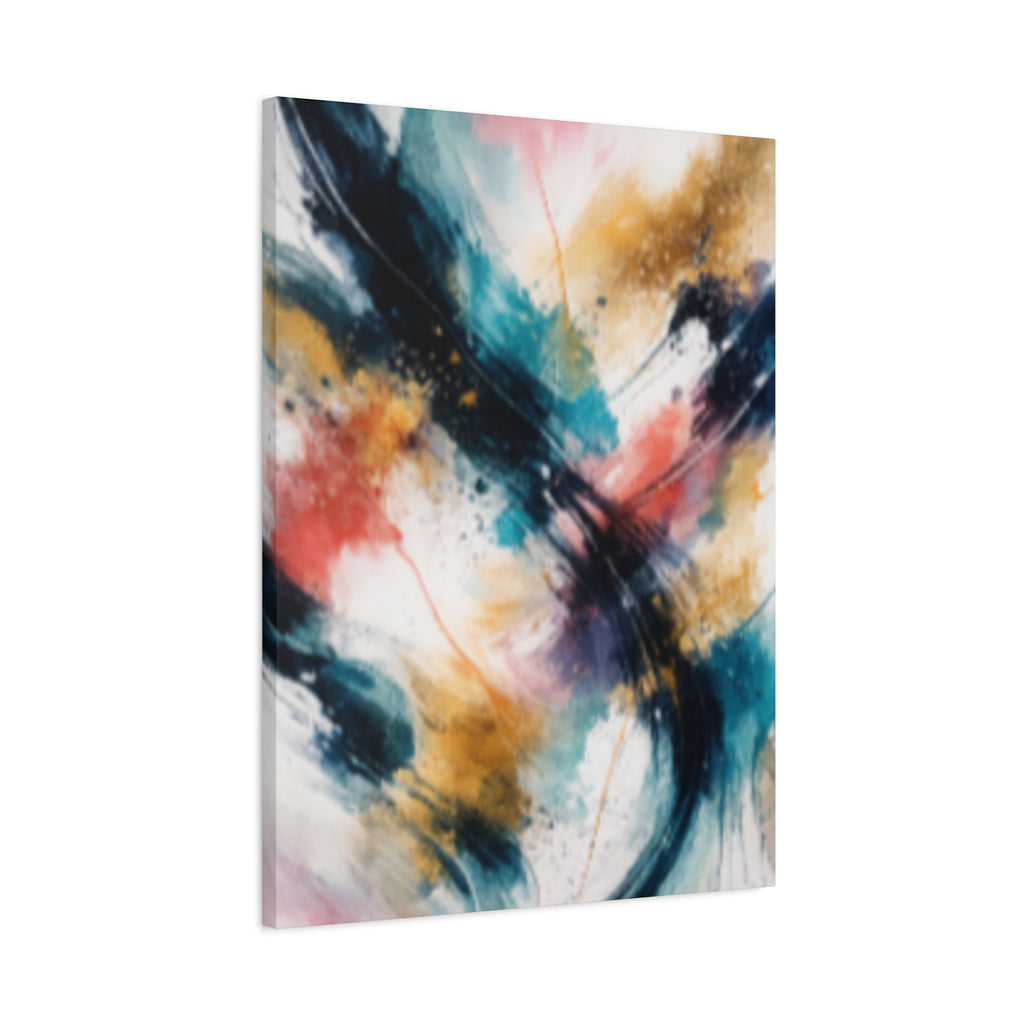 Abstract Color Splash Matte Canvas Print - Vibrant Modern Wall Art - Bedroom decor canvas