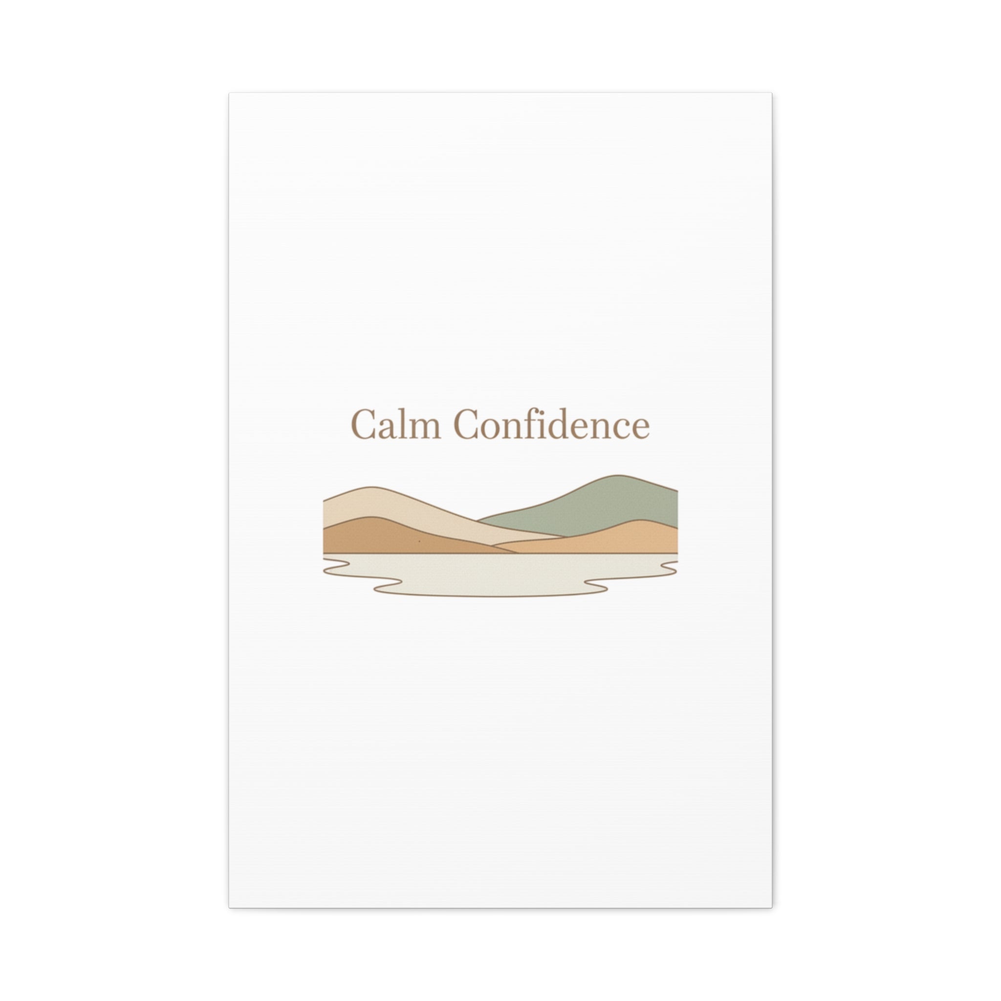 Calm Confidence minimalist landscape Canvas | quiet luxury, neutral minimalist