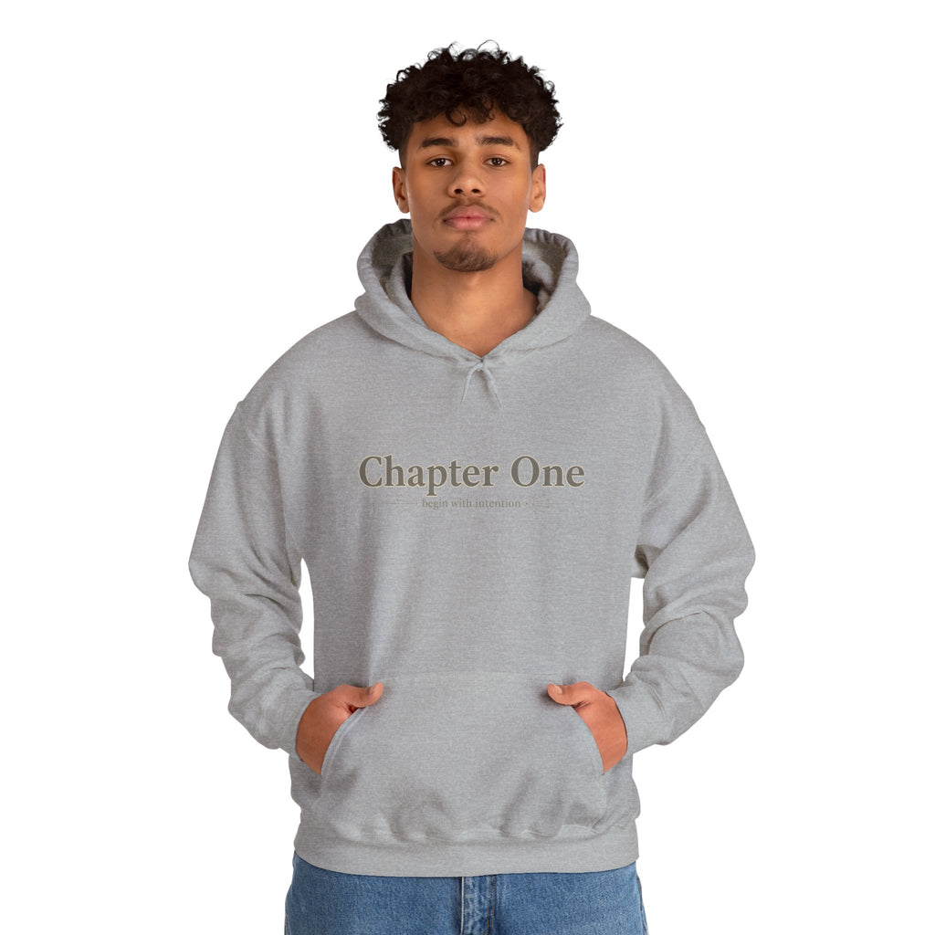 Chapter One Hoodie | serif font shirt, literary aesthetic design