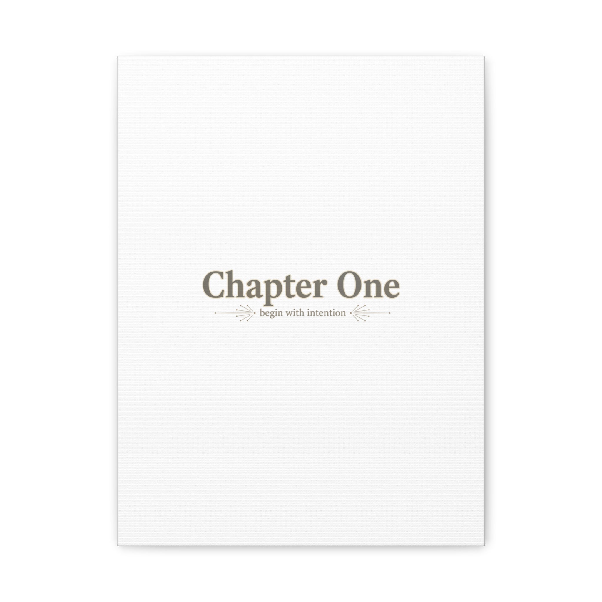 Chapter One Typography Canvas - Retro Serif Literary Aesthetic - Bookish and typography - Minimal Text canvas