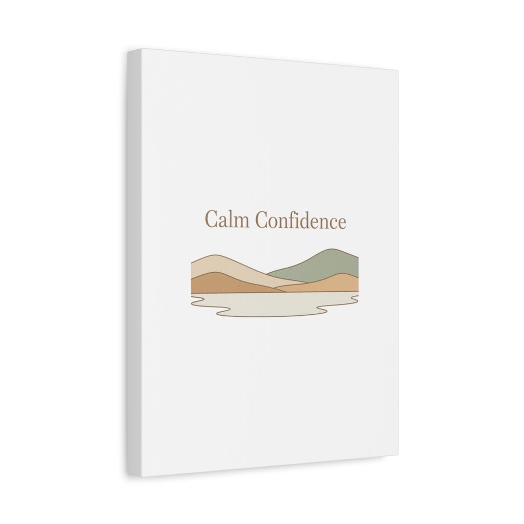Calm Confidence minimalist landscape Canvas | quiet luxury, neutral minimalist