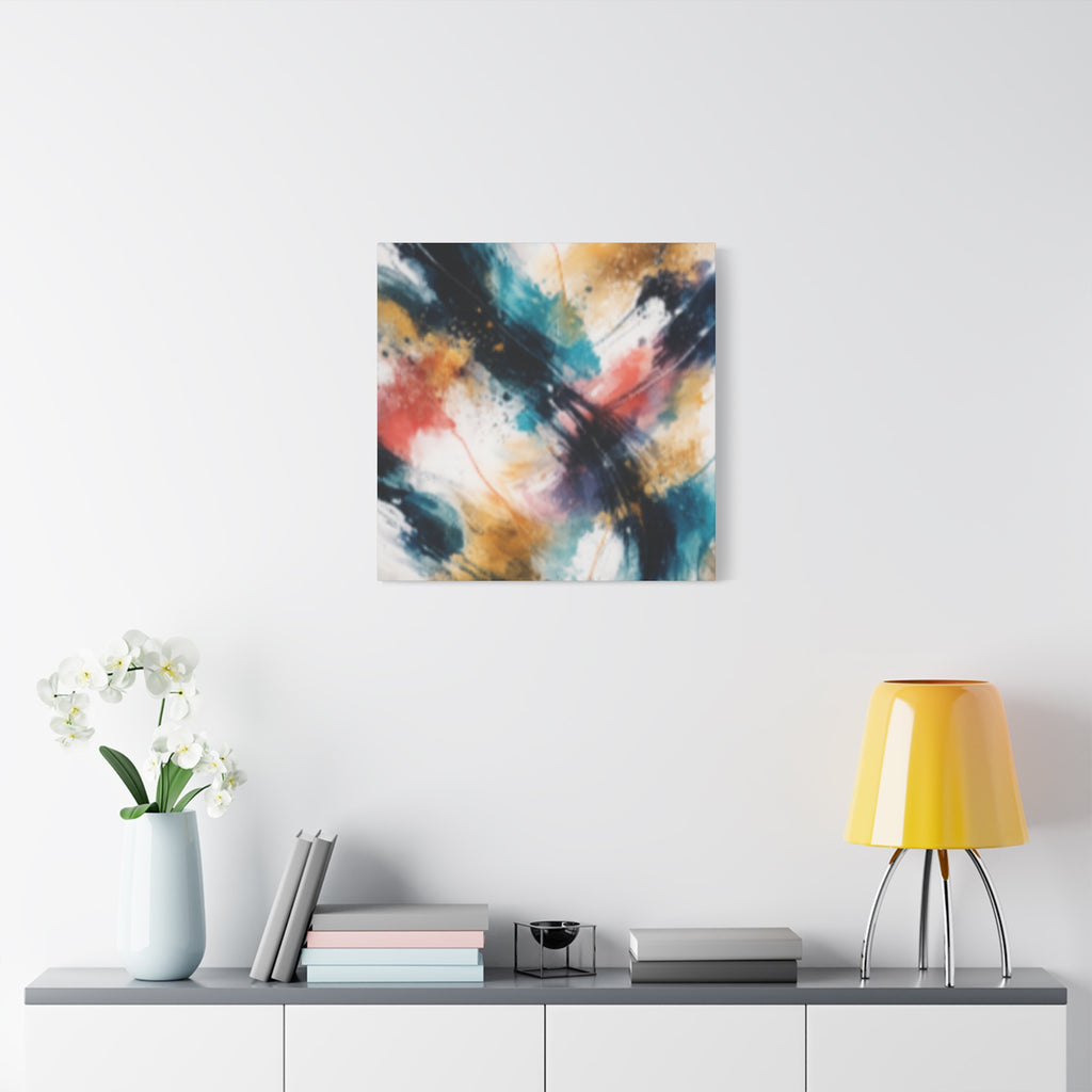 Abstract Color Splash Matte Canvas Print - Vibrant Modern Wall Art - Bedroom decor canvas
