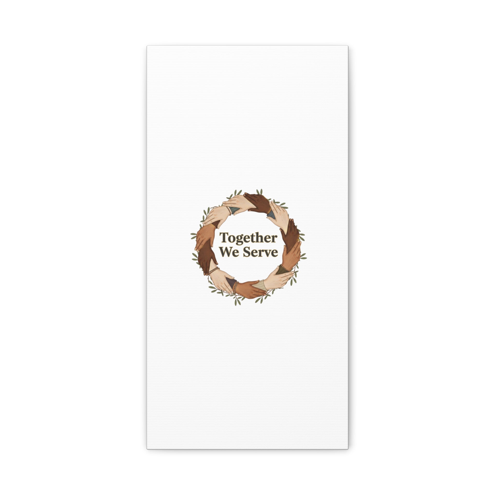 Together We Serve Canvas -  MLK Day of Service - unity poster - Community volunteer Canvas