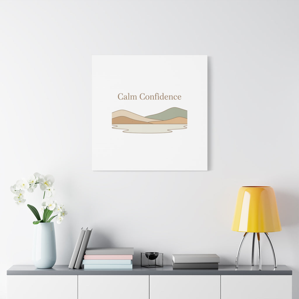 Calm Confidence minimalist landscape Canvas | quiet luxury, neutral minimalist