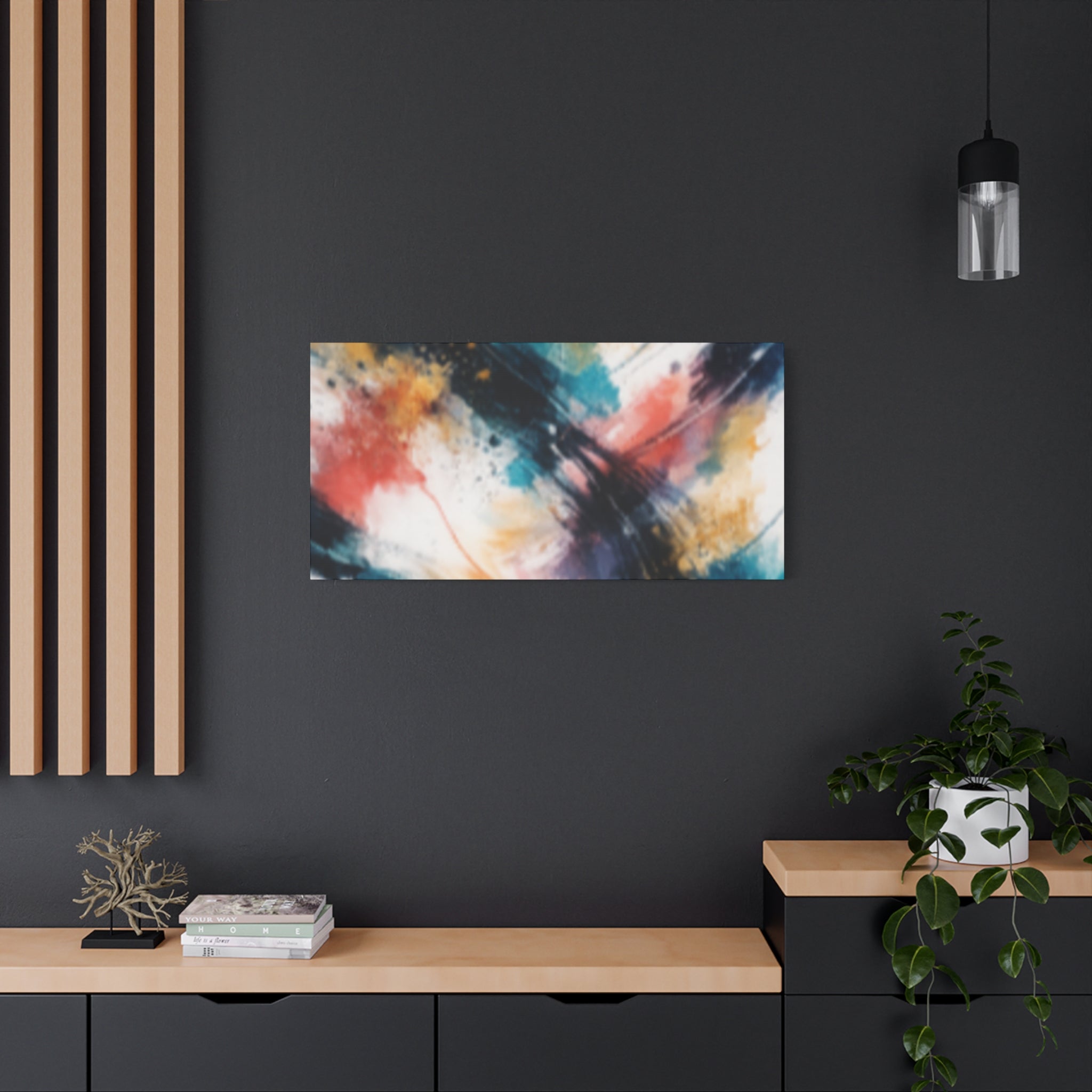 Abstract Color Splash Matte Canvas Print - Vibrant Modern Wall Art - Bedroom decor canvas