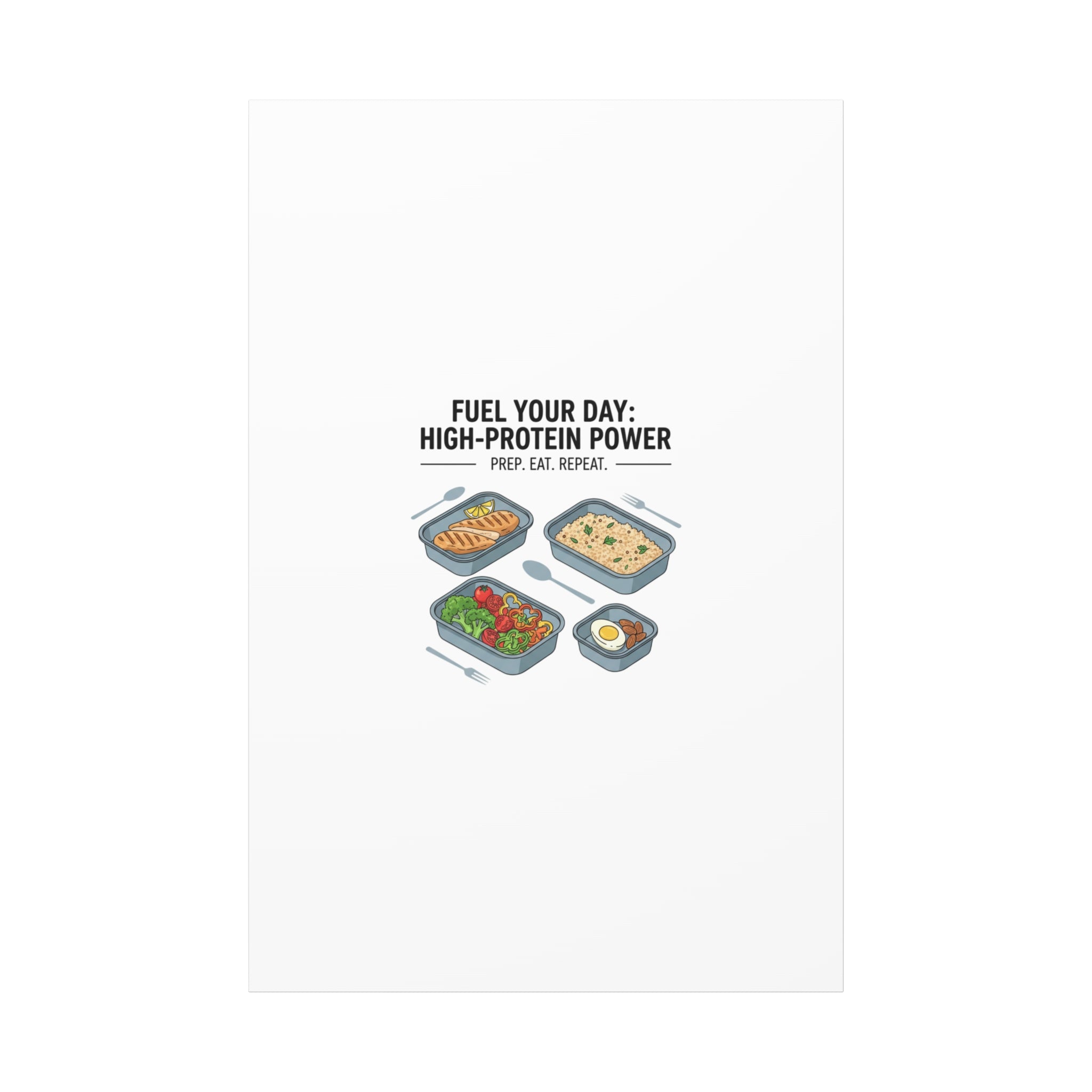 High-Protein Meal Prep Canvas | Fitness Food, Macro Icons